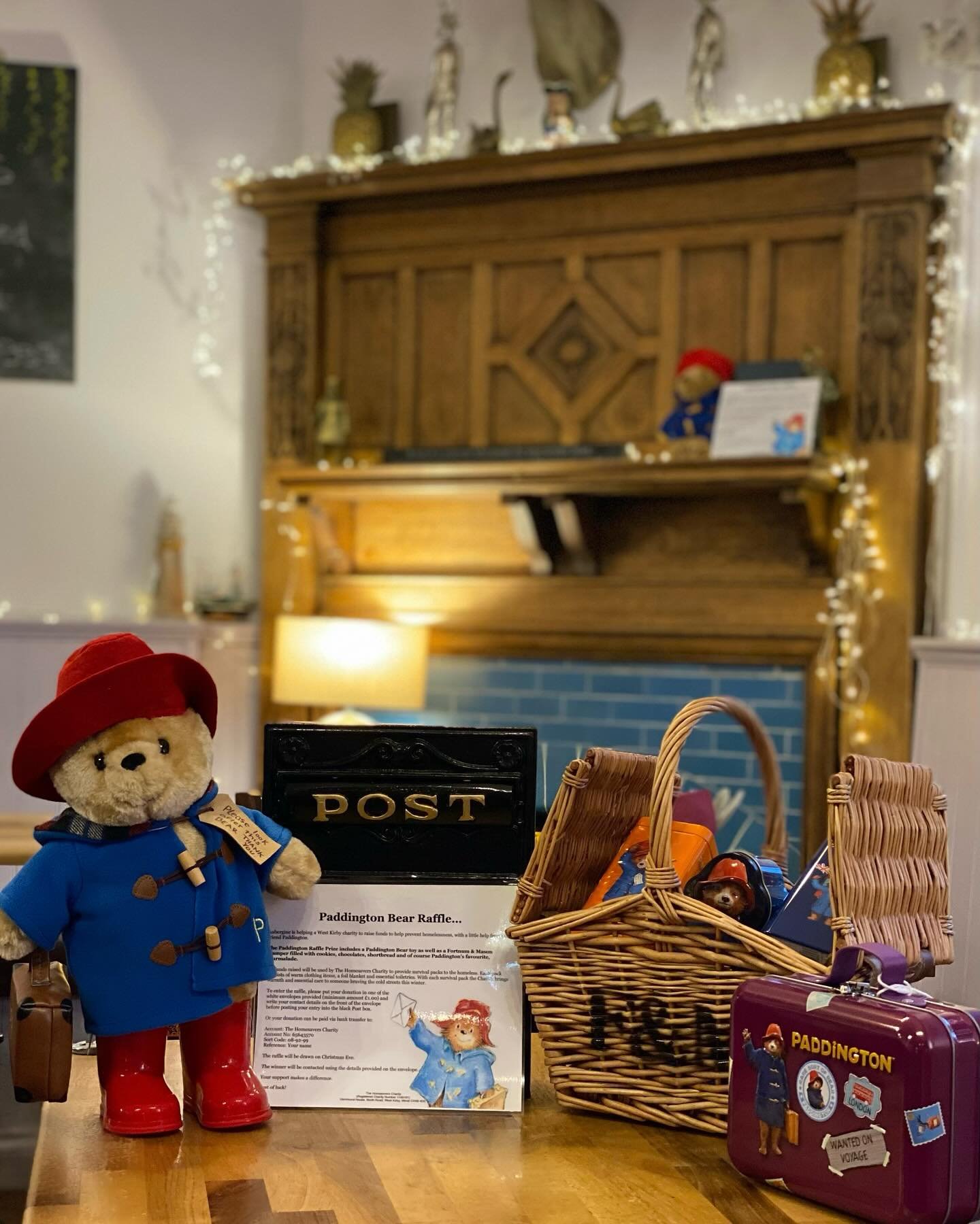 🧸🇬🇧 Paddington Christmas Raffle 🇬🇧🧸&nbsp;

Aubergine is raising funds for a West Kirby charity to help prevent homelessness this Christmas, with a little assistance from our friend Paddington.

The Paddington Raffle Prize includes a 25cm Paddin