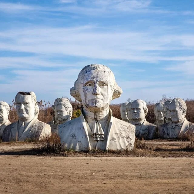 The secret field of decaying presidents heads #presidentsheads