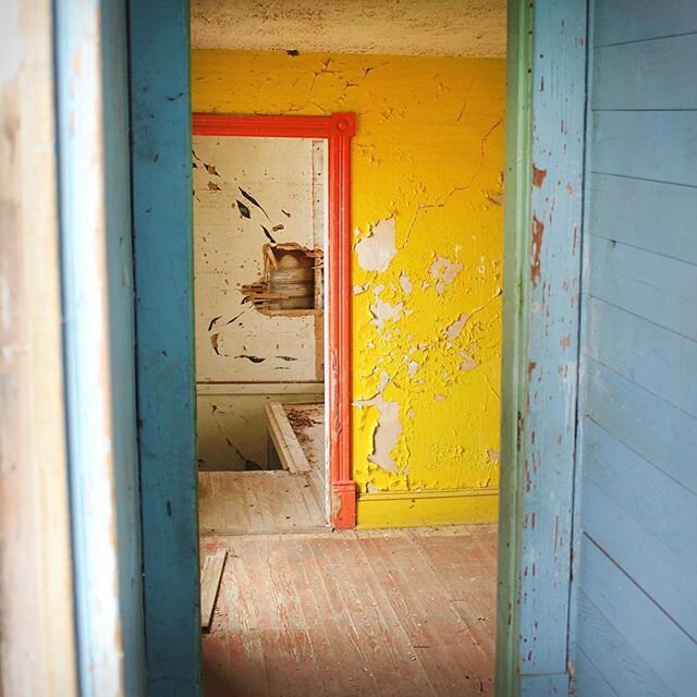 Colorful interior of a 150 year-old abandoned house