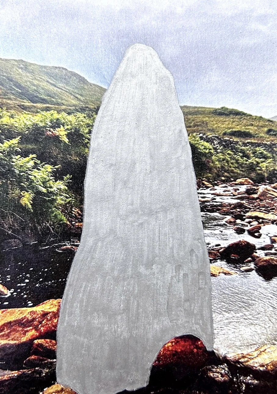  Metallic pen on printed postcard. 14.8 x 10.5cm. 2023 