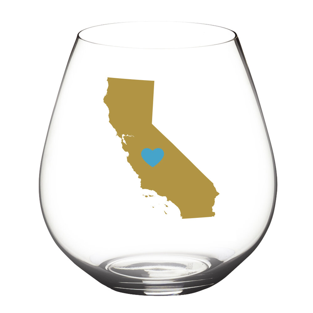 State of Wine- 2 pack- California with Blue heart