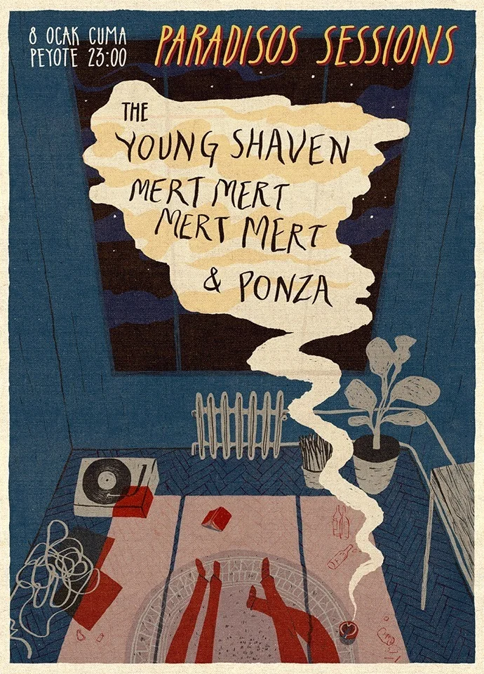 The Young Shaven Paradisos Sessions Poster