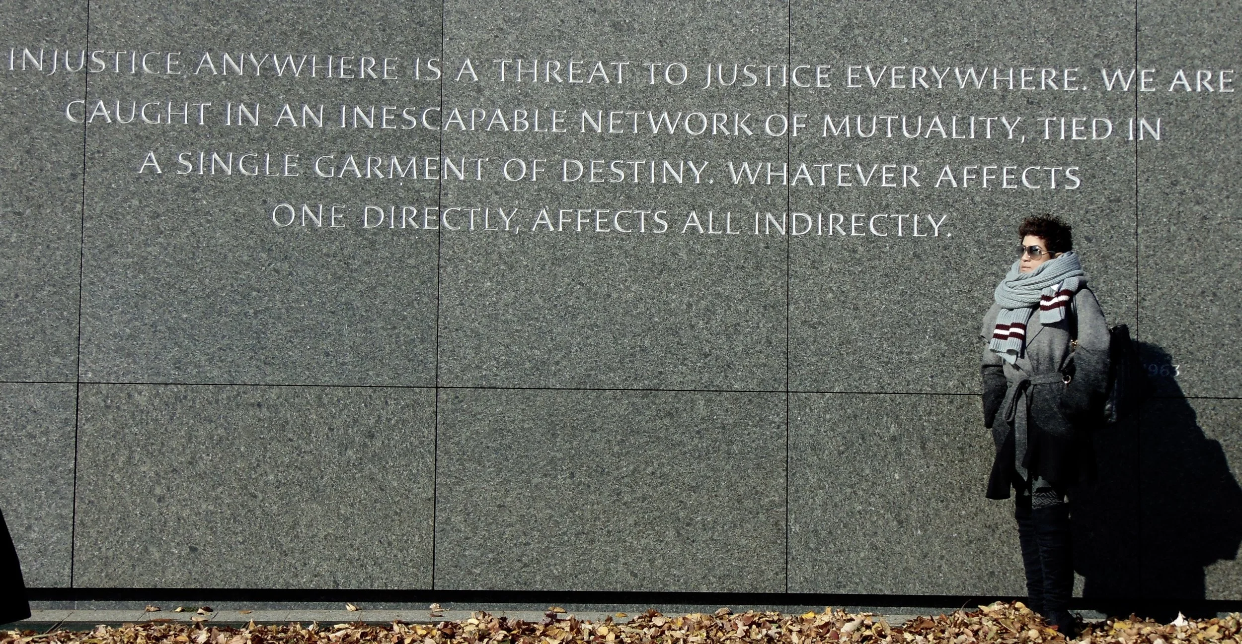 One of my favorite quotes from the wall surrounding the Martin Luther King Monument.