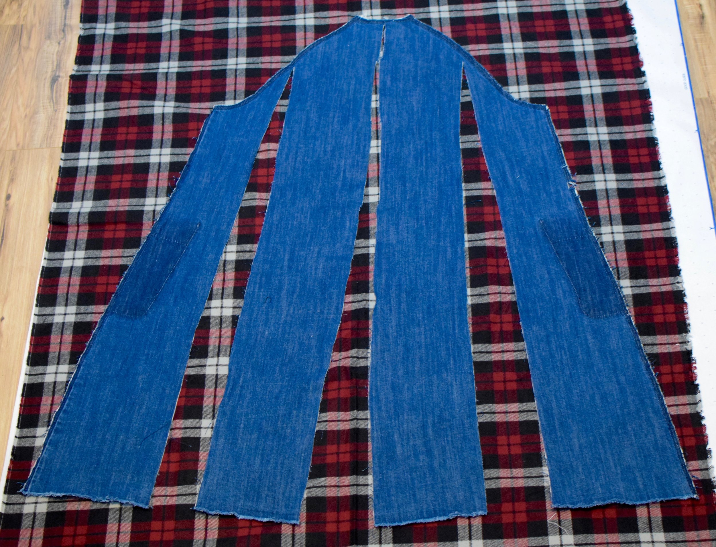 I added volume to the back of my new back pattern pieces using the Slash & Spread Method found on my DIY Tutorial Page.