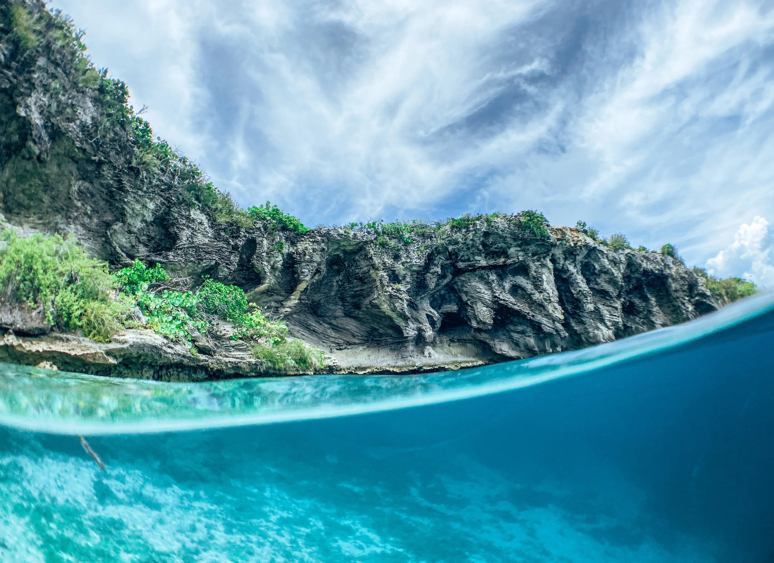  Split shot taken at Dean’s Blue Hole.  