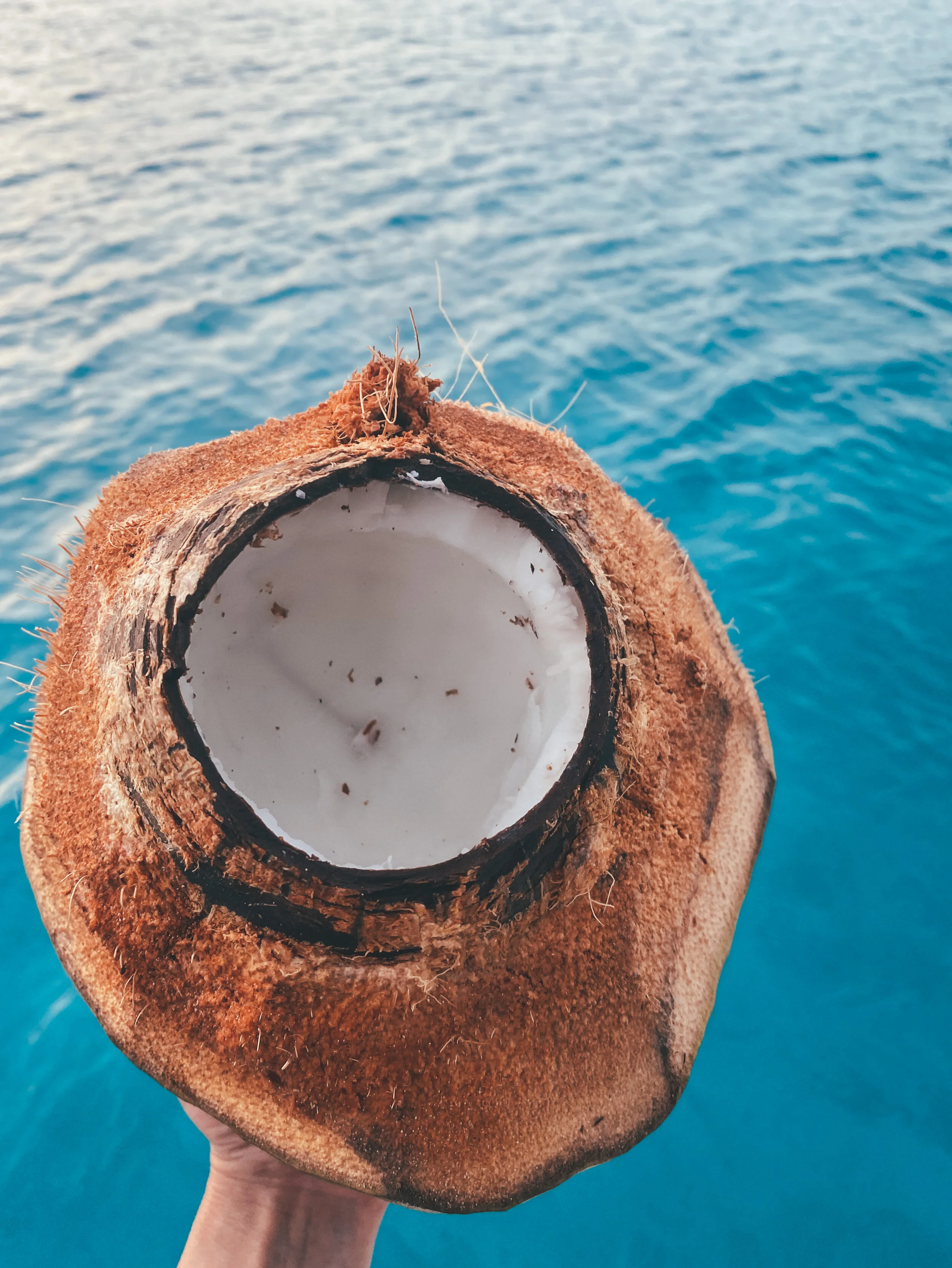  Nothing says island life like drinking and eating a fresh picked coconut. 