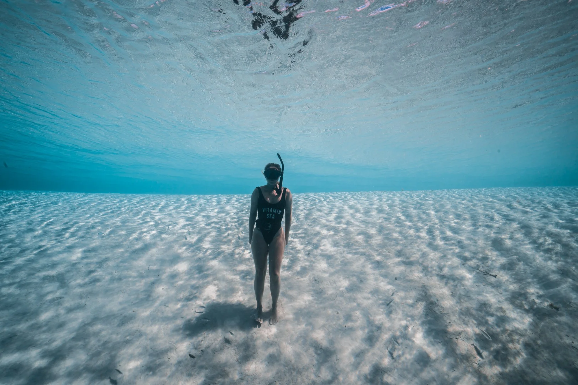 ≋ Life in Shades of Blue ≋ by Gabriella Gerbasi freediving in dean's blue hole in the bahamas photo by John Kowitz
