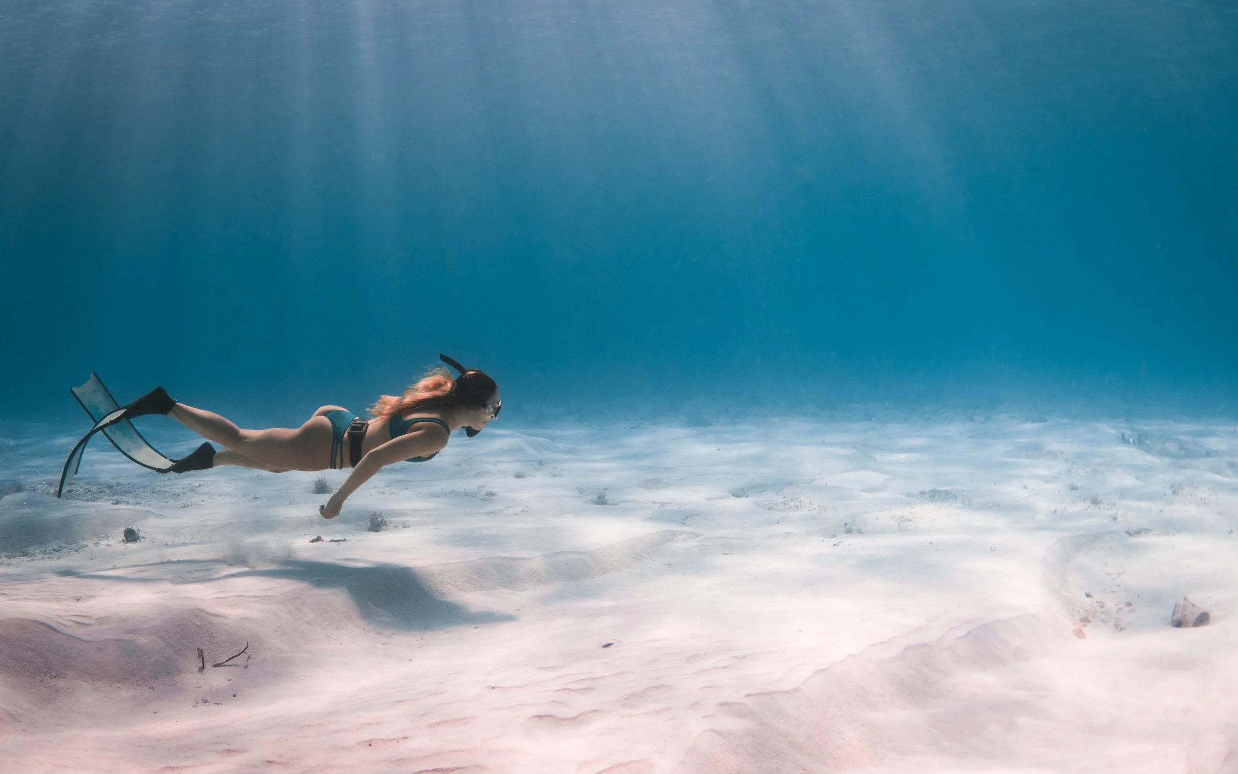 ≋ Life in Shades of Blue ≋ by Gabriella Gerbasi freediving in the bahamas by john garza underwater photo