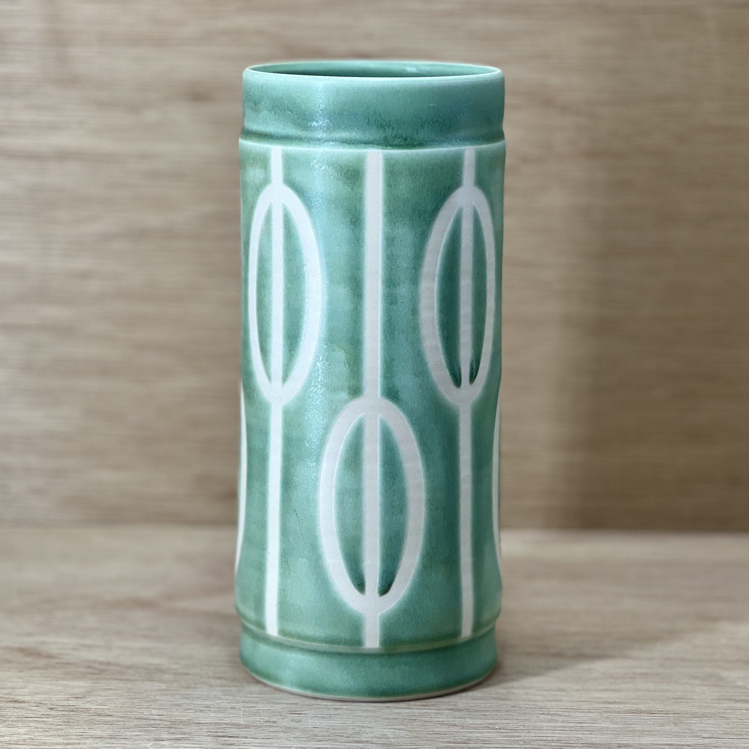 Vase - Midcentury Ovals, Green