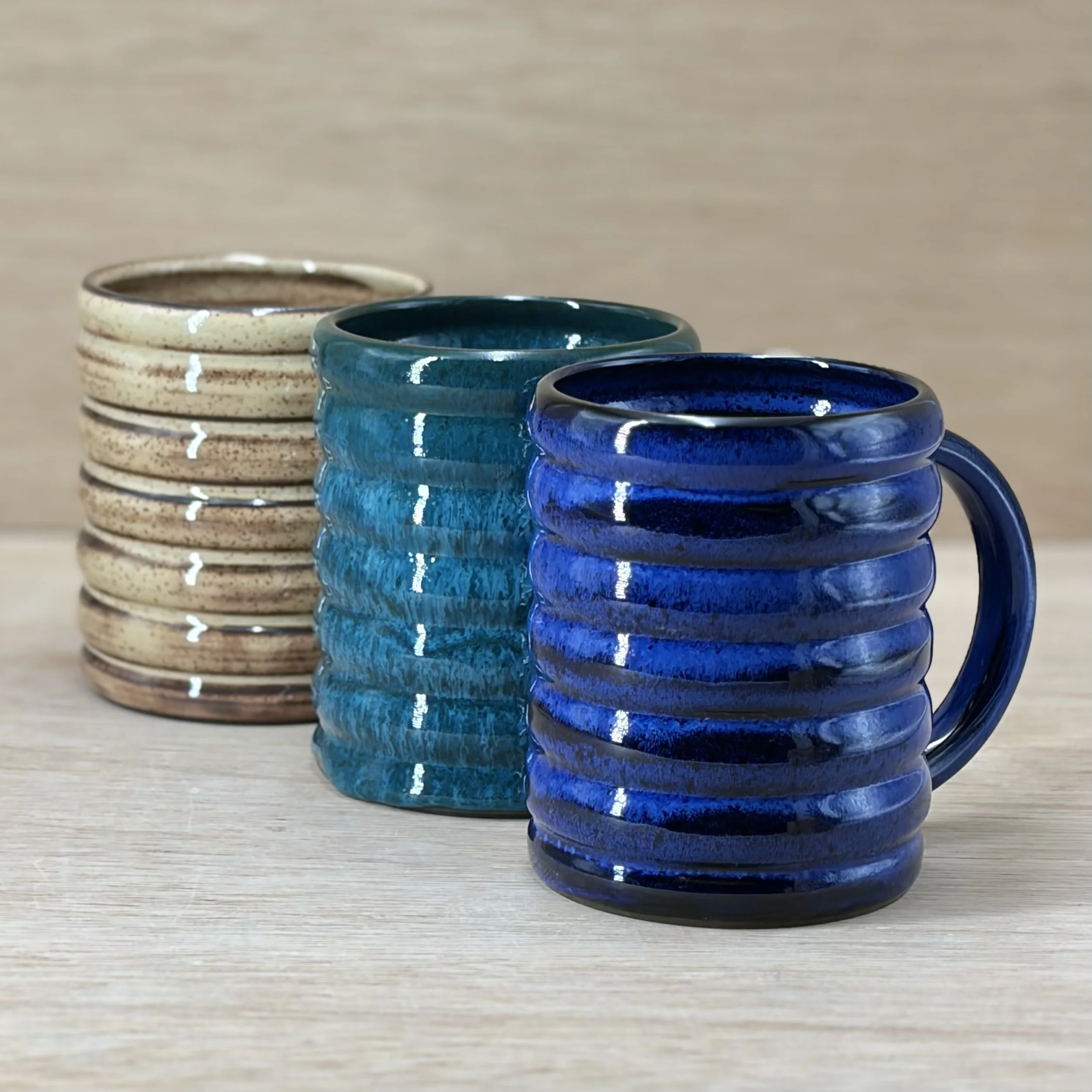 Dark Stoneware Mugs