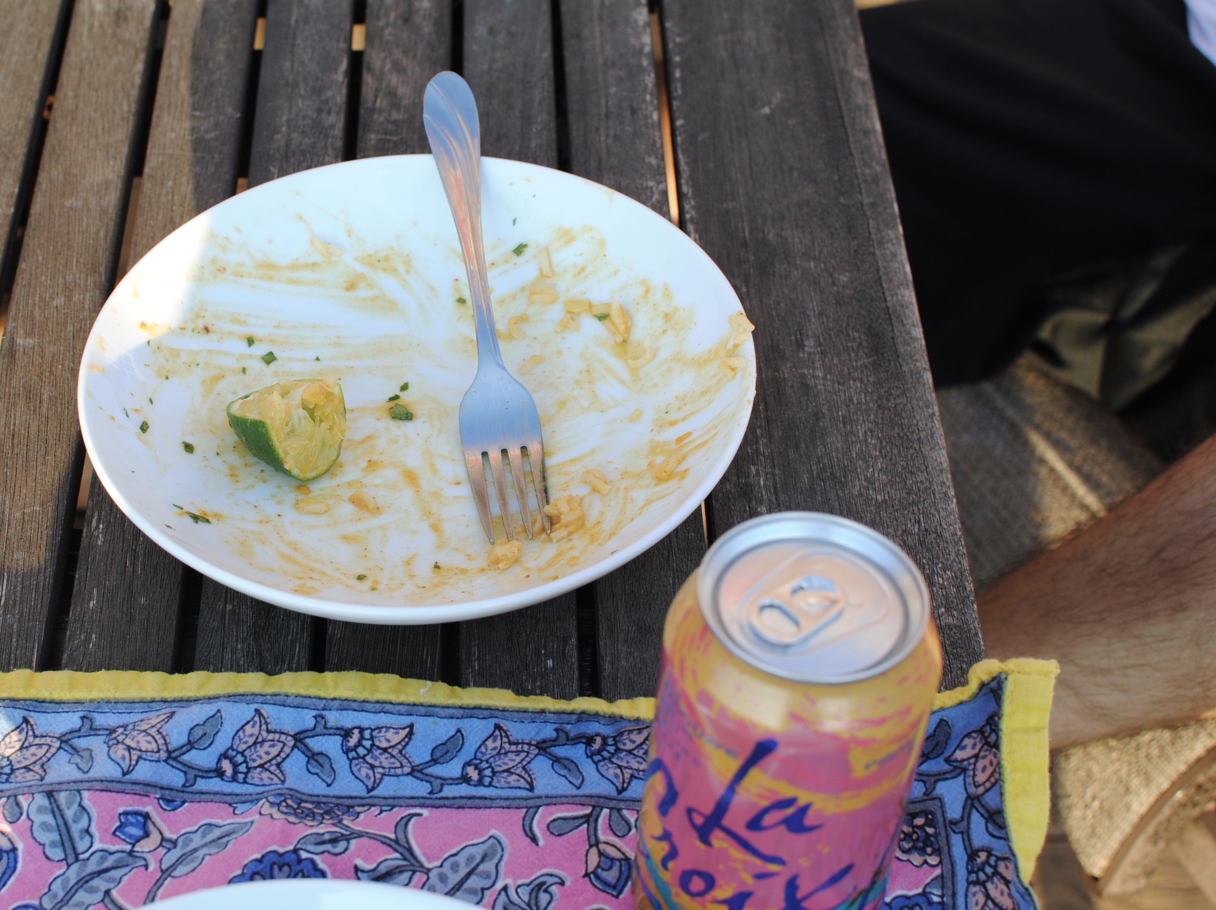 Michael polished off two plates, while I took pictures of the finished project. 