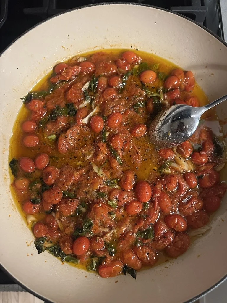 Jammy Braised Tomatoes