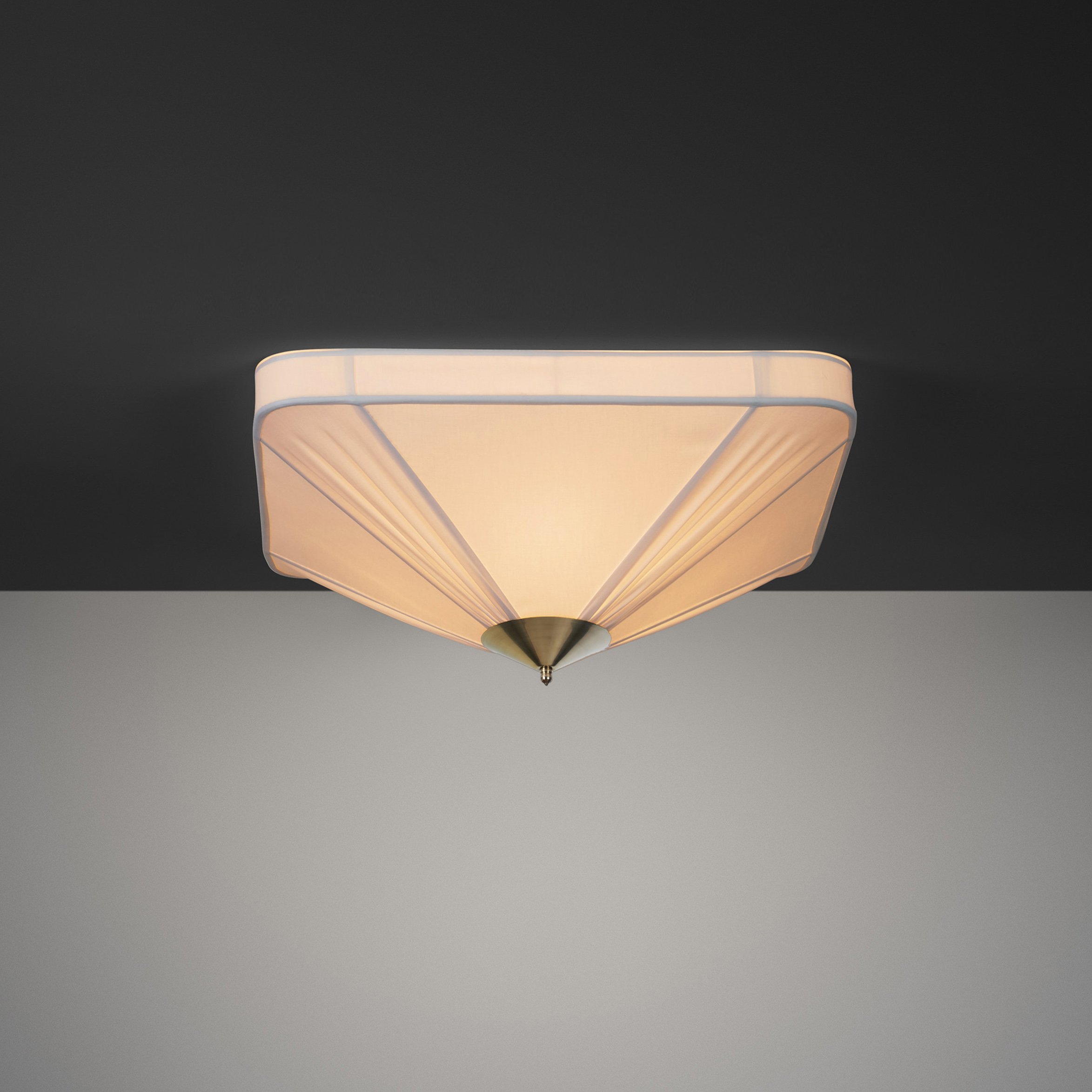 Pleated Fabric Ceiling Light by Valinte, Finland Mid-20th Century