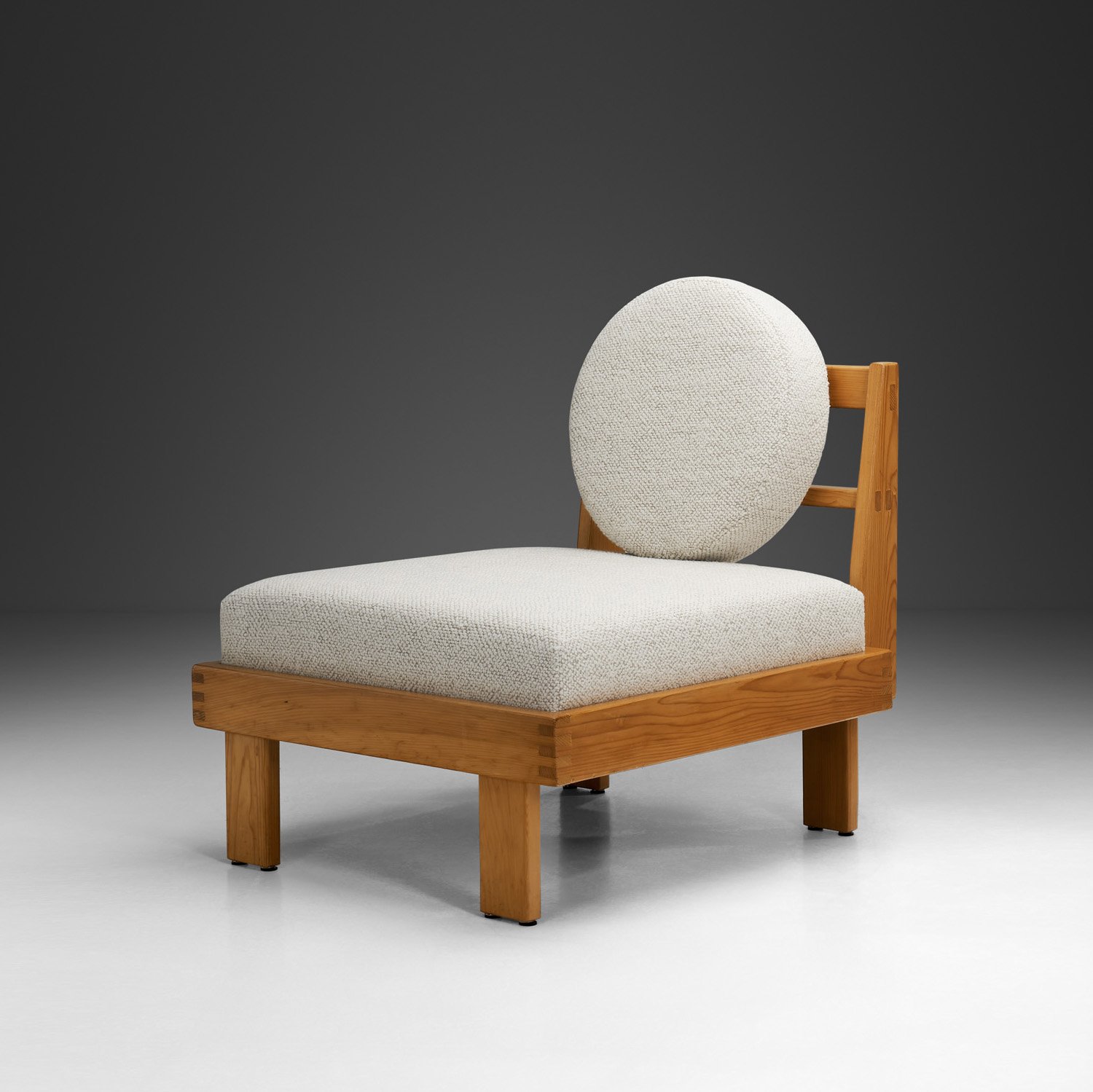 Modern Lounge Chair with Bouclé Upholstery, Europe Mid-20th Century