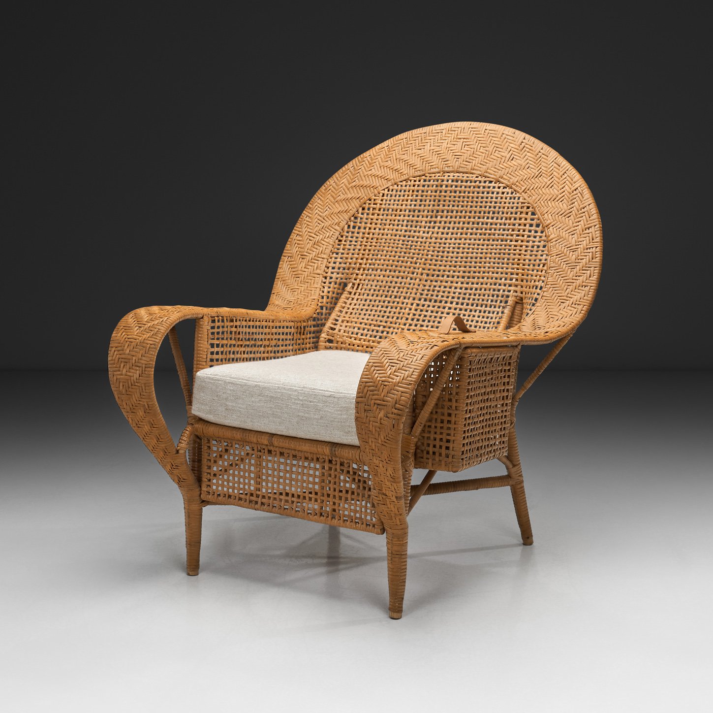 Rattan "Canton Chair" by Kay Fisker for Robert Wengler, Denmark ca 1960s