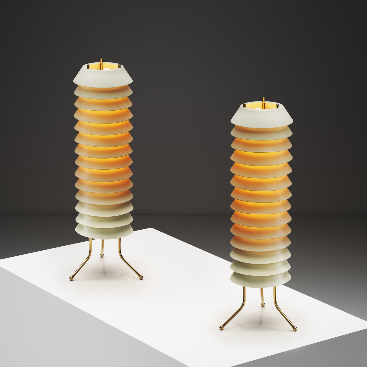 Pair of “Maija Mehiläinen” Table Lamps by Ilmari Tapiovaara for Asko, Finland 1955