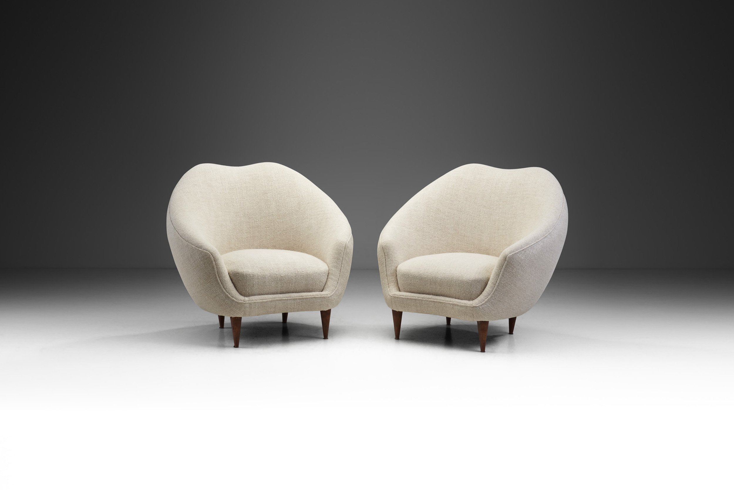 Federico Munari Mid-Century Modern Lounge Chairs, Italy 1950s