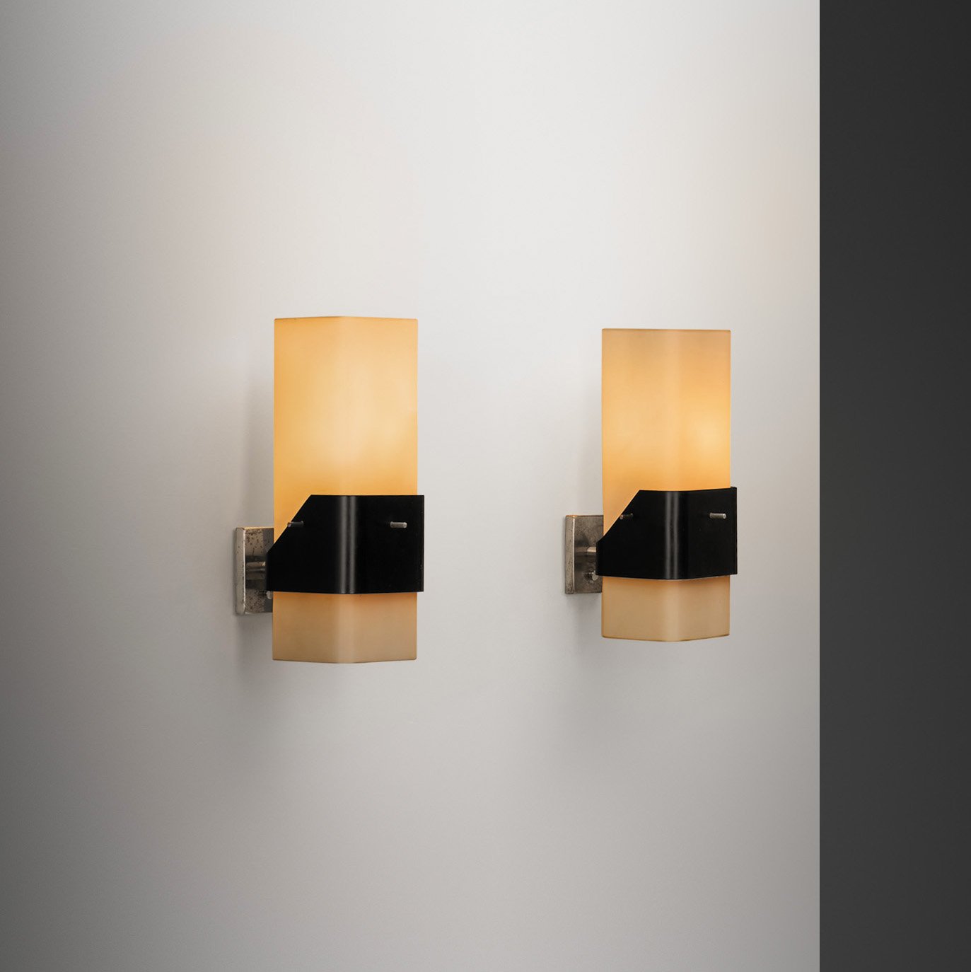 Pair of Model "12670" Wall Lamps by Angelo Lelii for Arredoluce, Italy 1950s