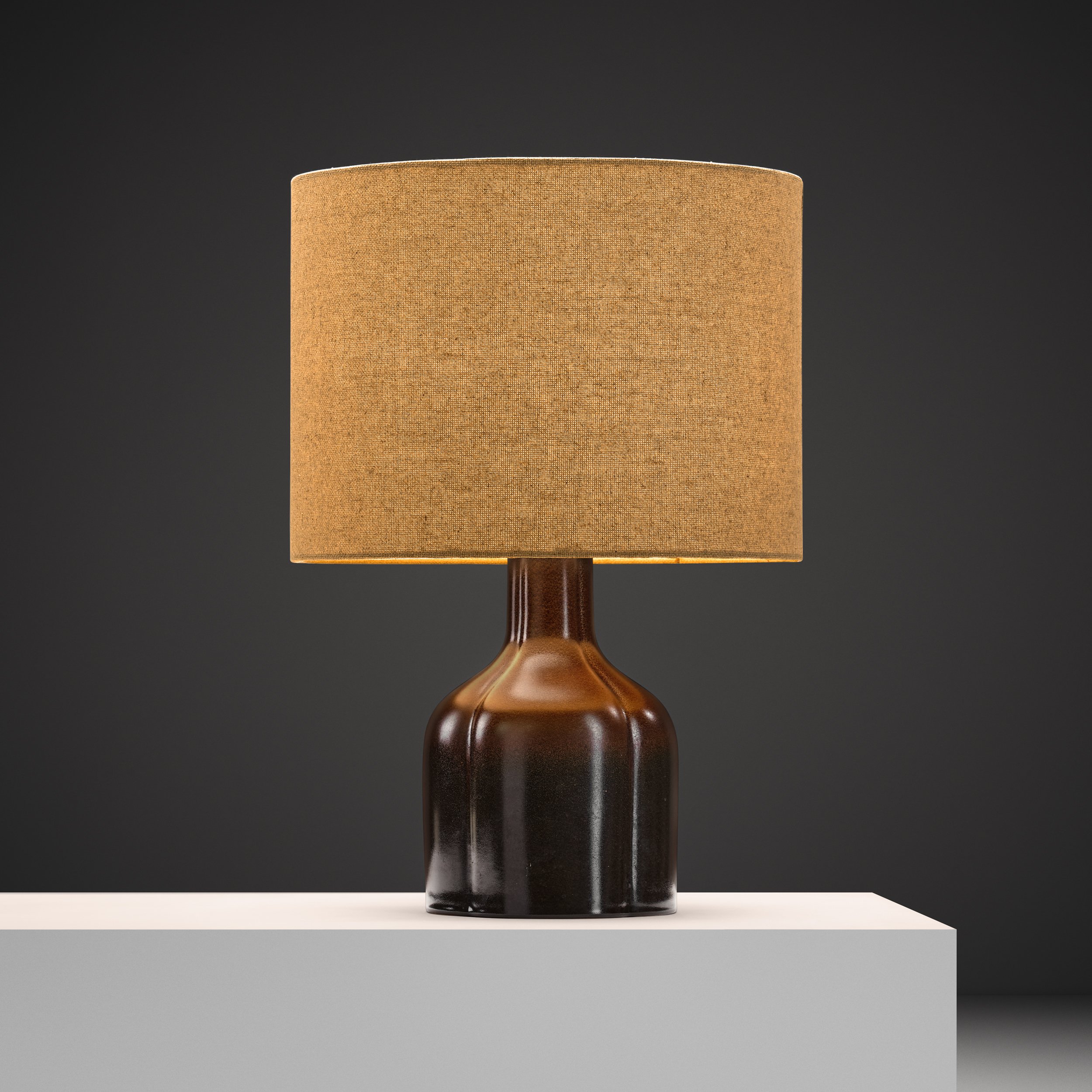 Glazed Ceramic Table Lamp for Rosenthal Studio, Germany ca 1970s