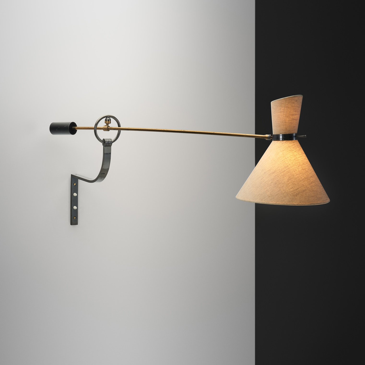 Counterweight Wall Lamp by Maison Lunel, France Mid-20th Century