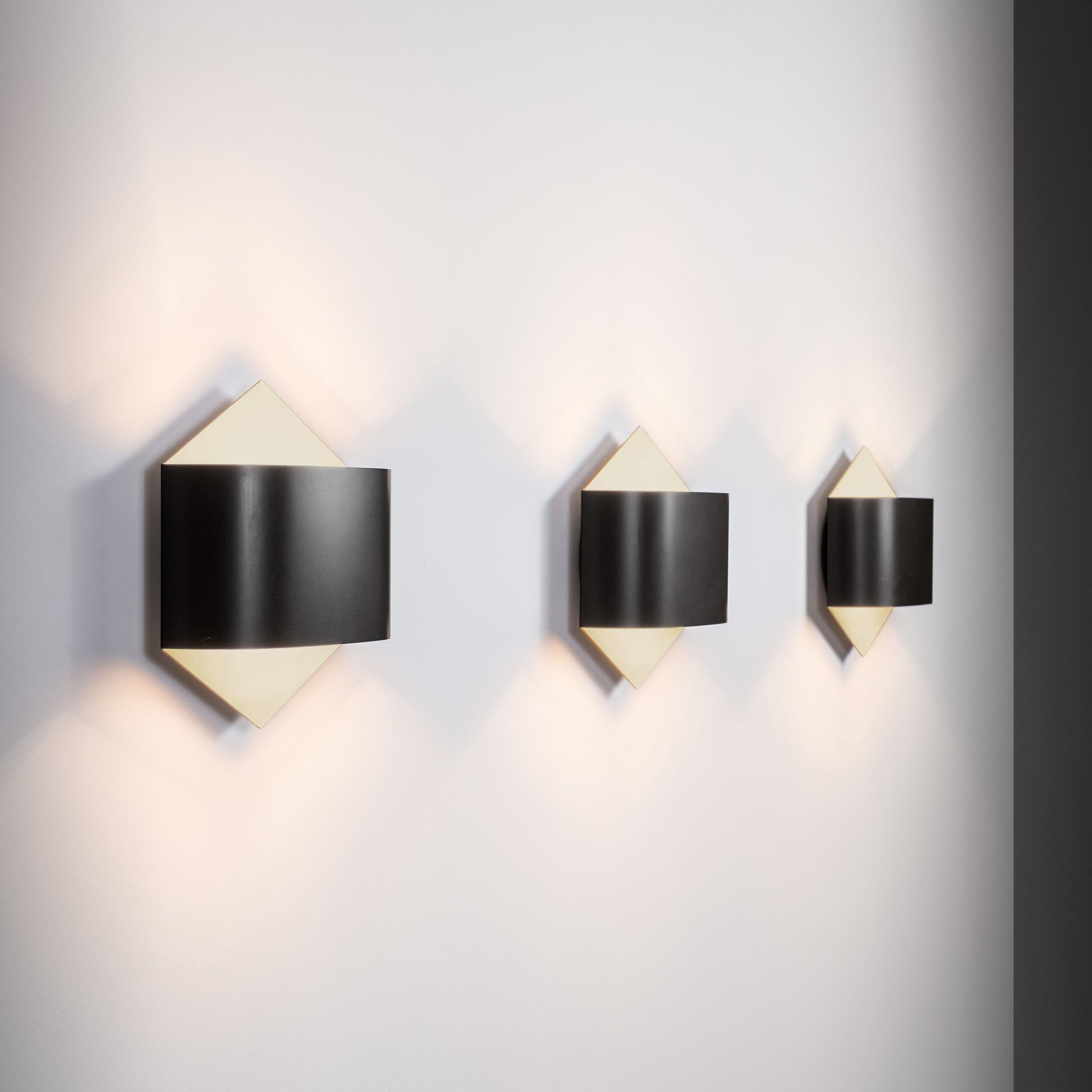 Set of Three Model "2010" Wall Lights by Rolf Kruger and Dieter Witte for Staff Leuchten, Germany 1960s