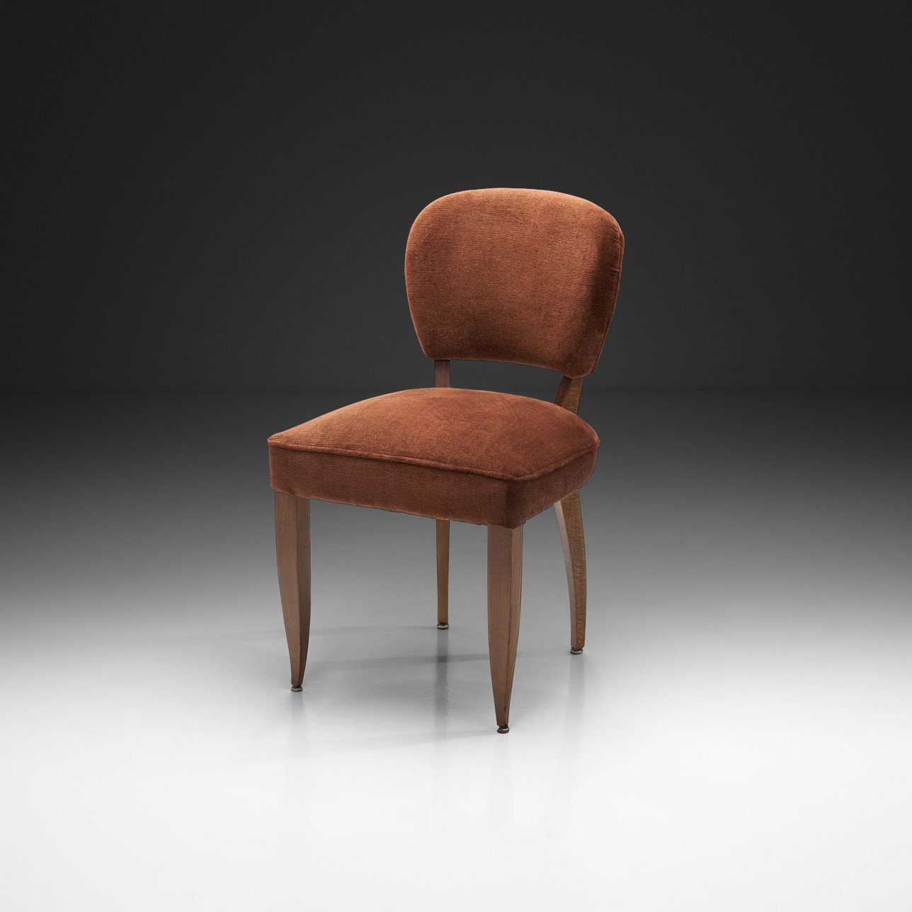 Side Chair With Copper Upholstery, France 1940s