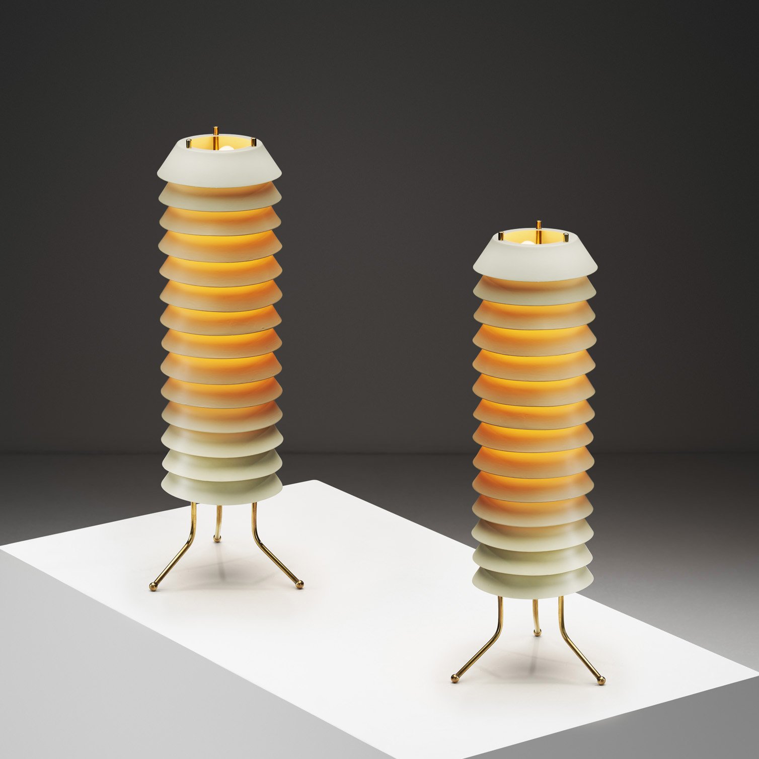 Pair of “Maija Mehiläinen” Table Lamps by Ilmari Tapiovaara for Asko, Finland 1955