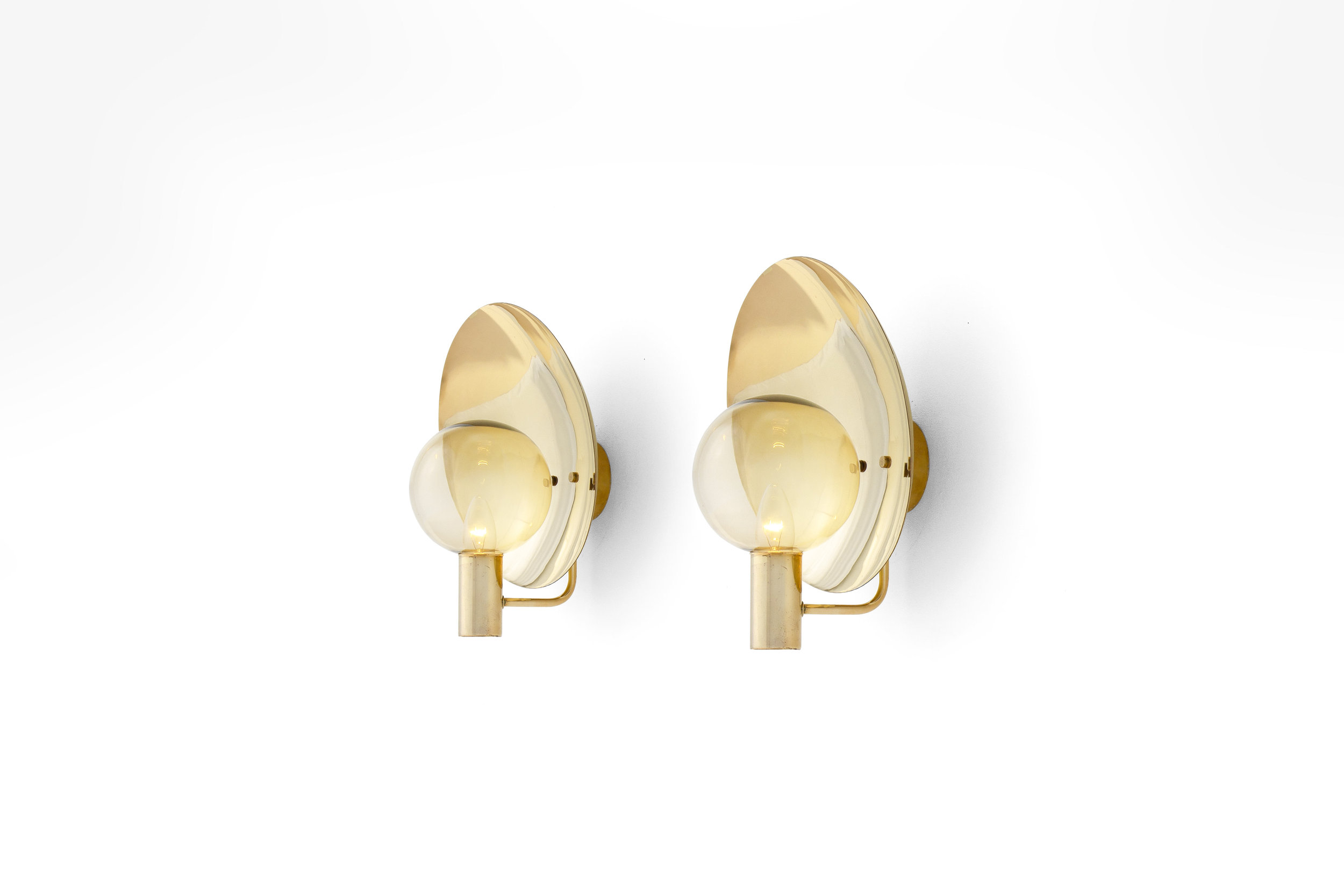 Pair of Hans-Agne Jakobsson V180 Wall Lamps, Sweden 1960s (sold)