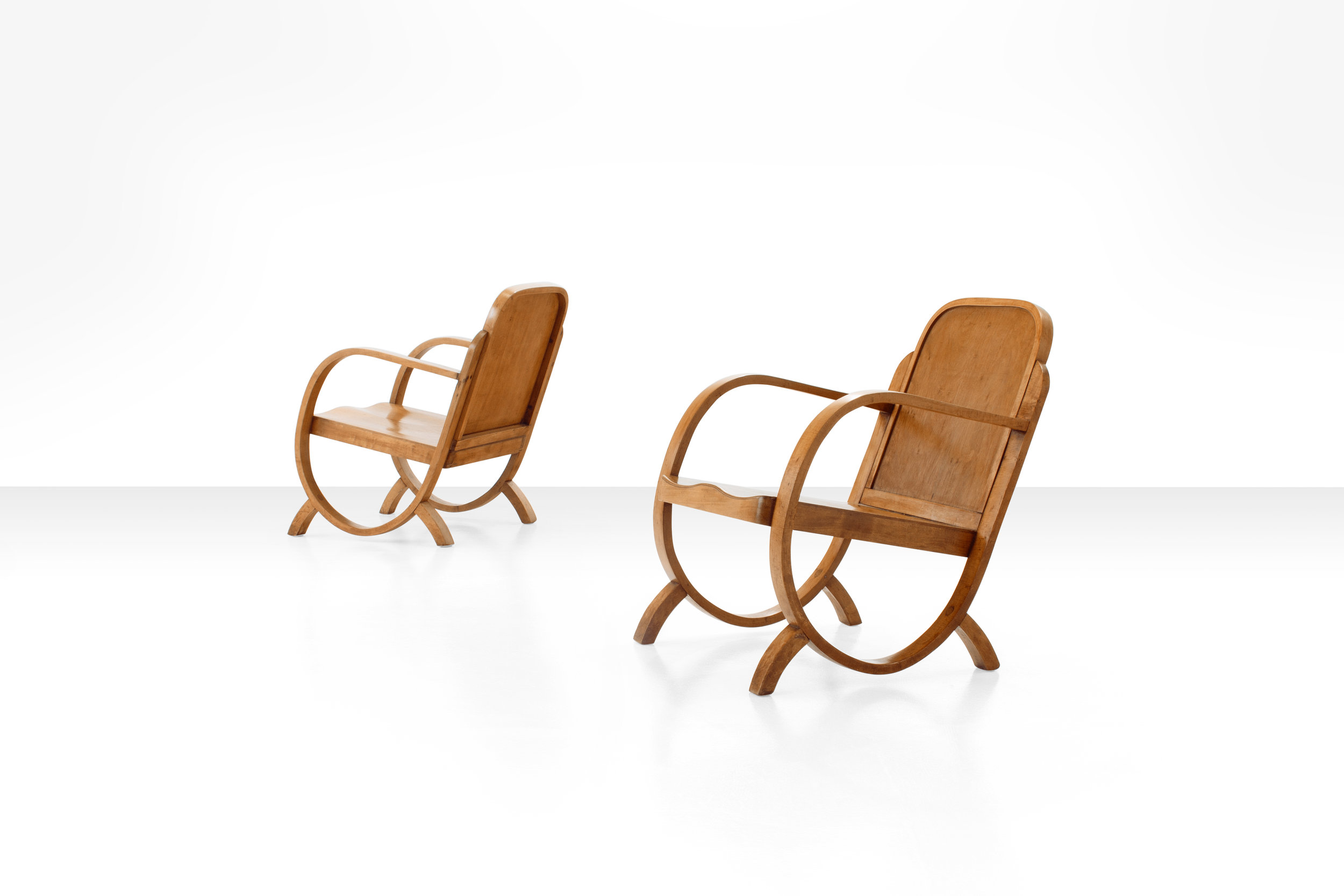 Pair of Gerdau Armchairs in Caviuna Wood, Brazil 1930s (sold)
