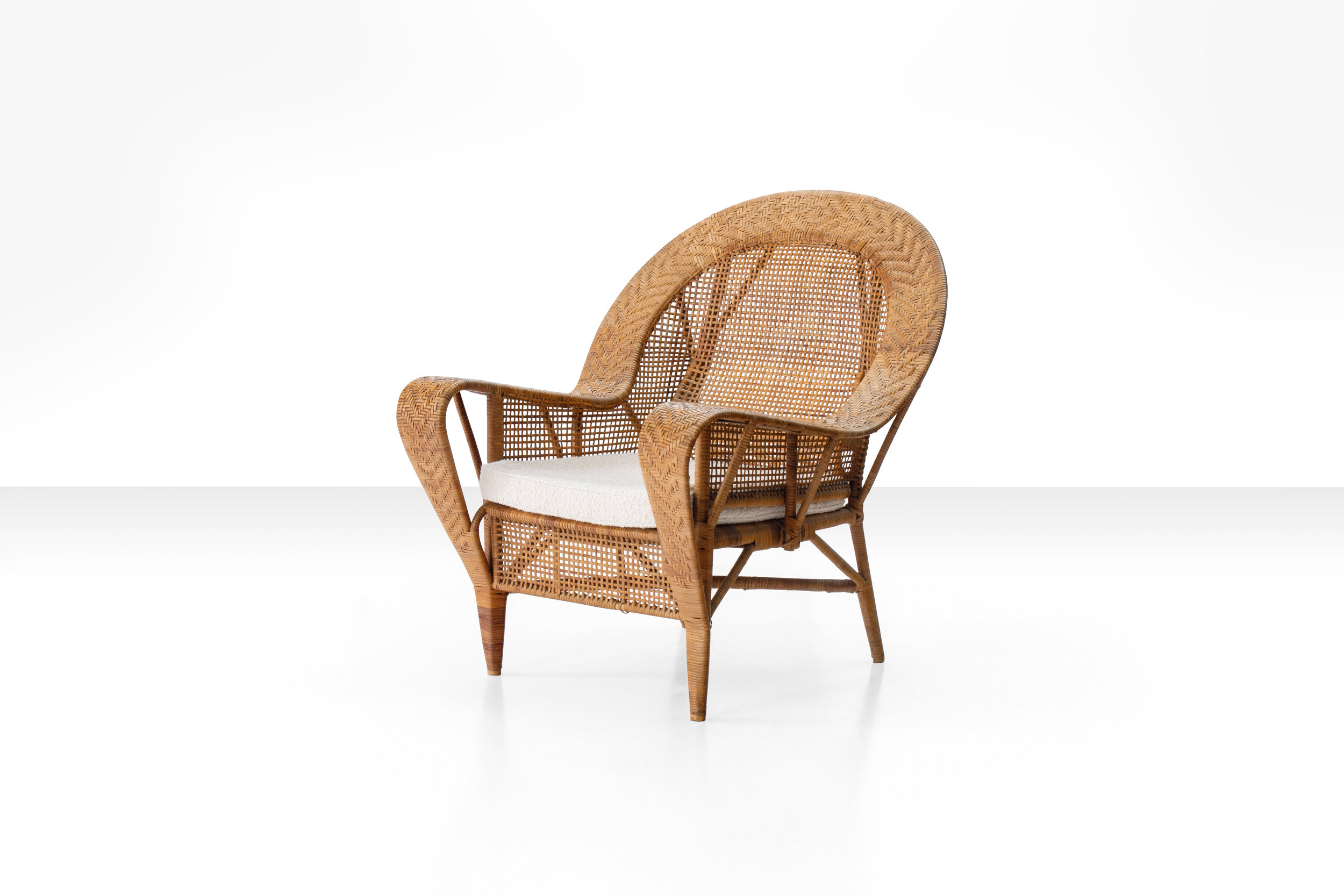 Kay Fisker “Canton” Rattan Lounge Chair, Denmark 1950s (sold)