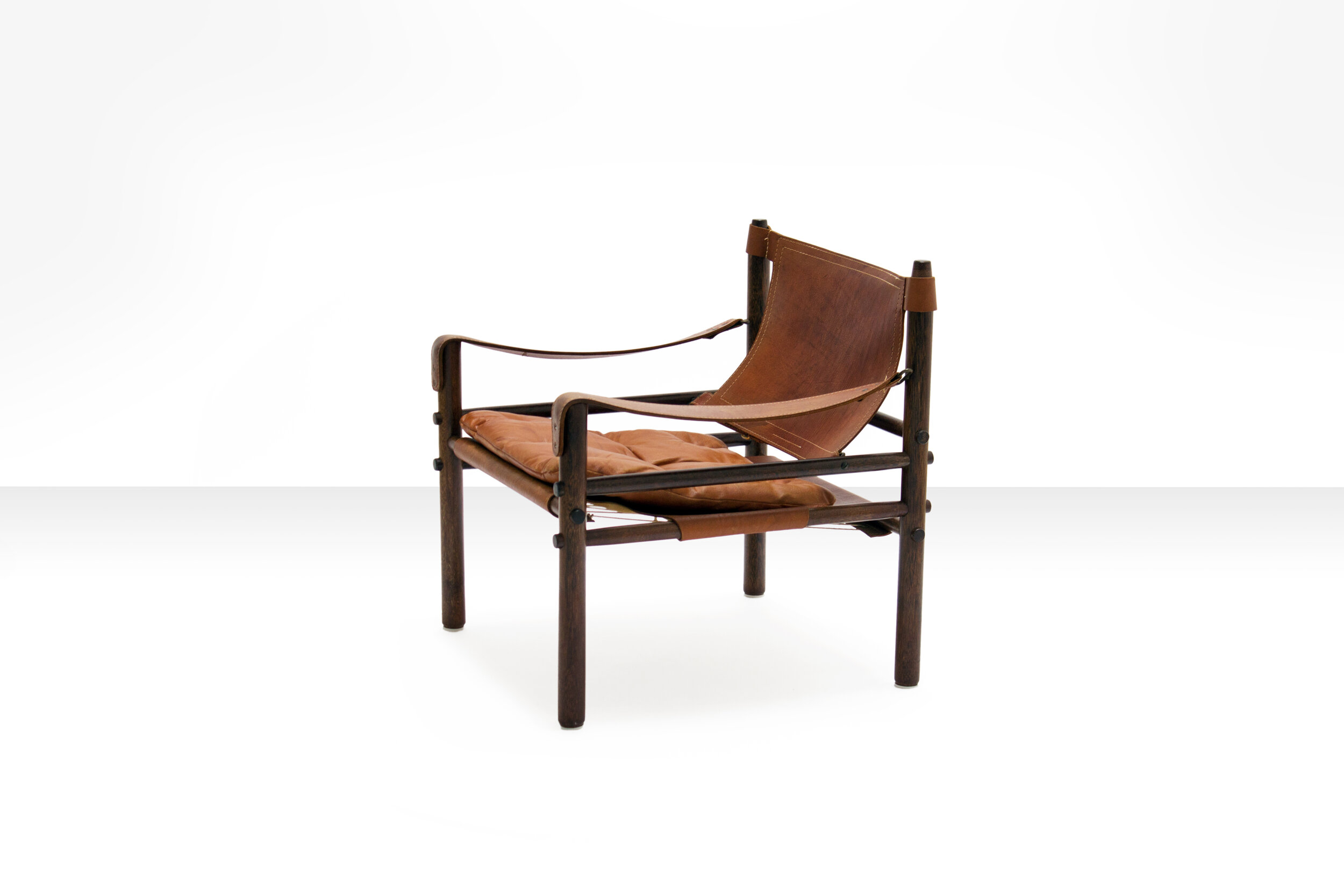 Arne Norell Sirocco Safari Chair in Cognac Leather, Sweden 1964 (sold)