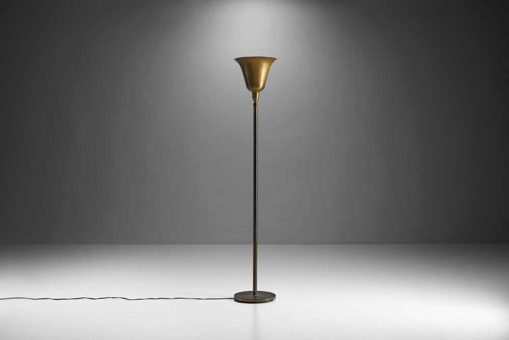 Danish Mid Century Uplight Floor Lamp, 1940s Floor Lamp