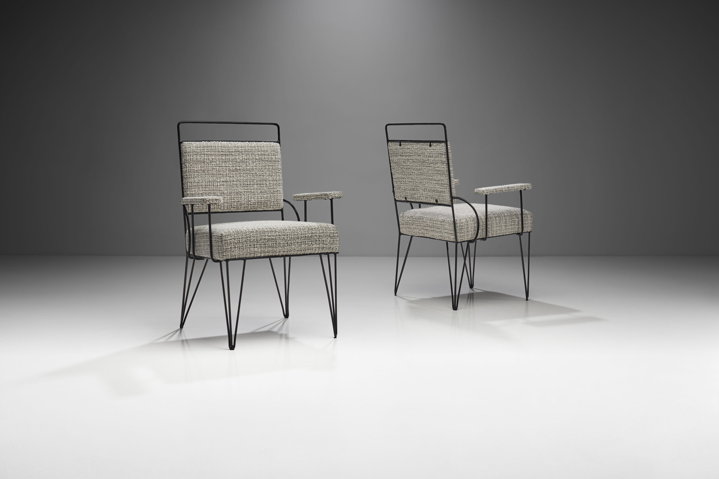 A Pair of Brazilian Iron Armchairs, Brazil 1950s (sold)