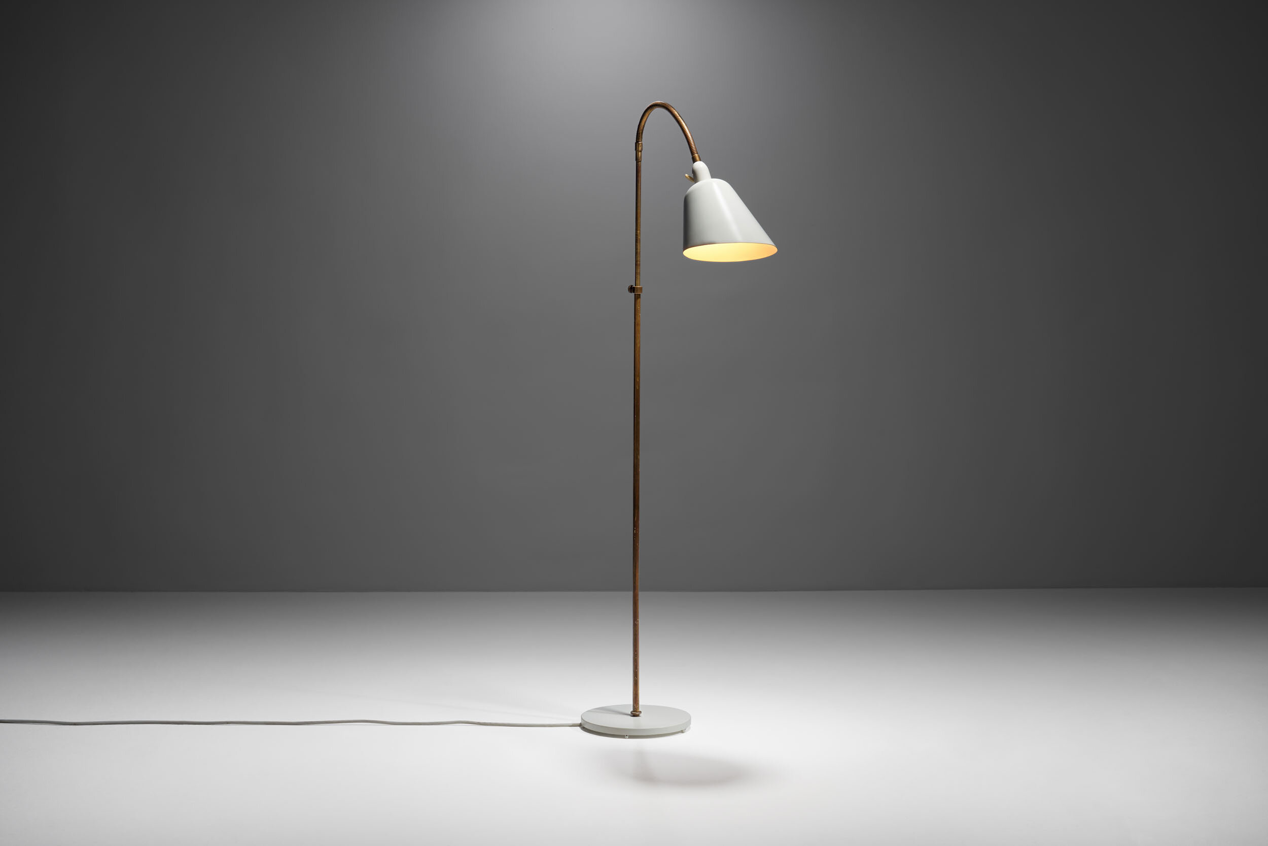 Arne Jacobsen “Bellevue AJ7” Brass Floor Lamp, Denmark 1929 (sold)