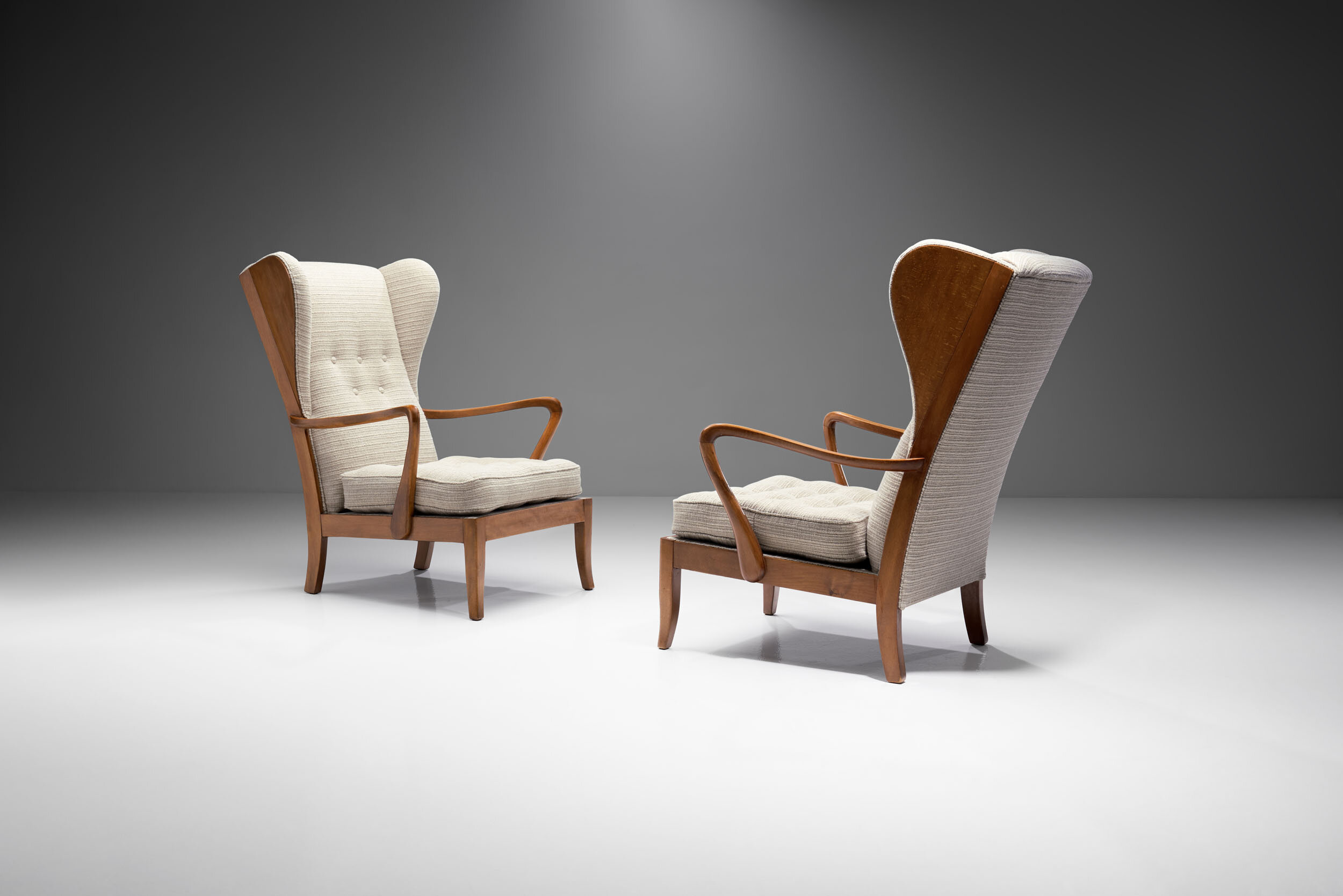 A Pair of Danish Øreklapstolen Chairs, Denmark 1950s (sold)
