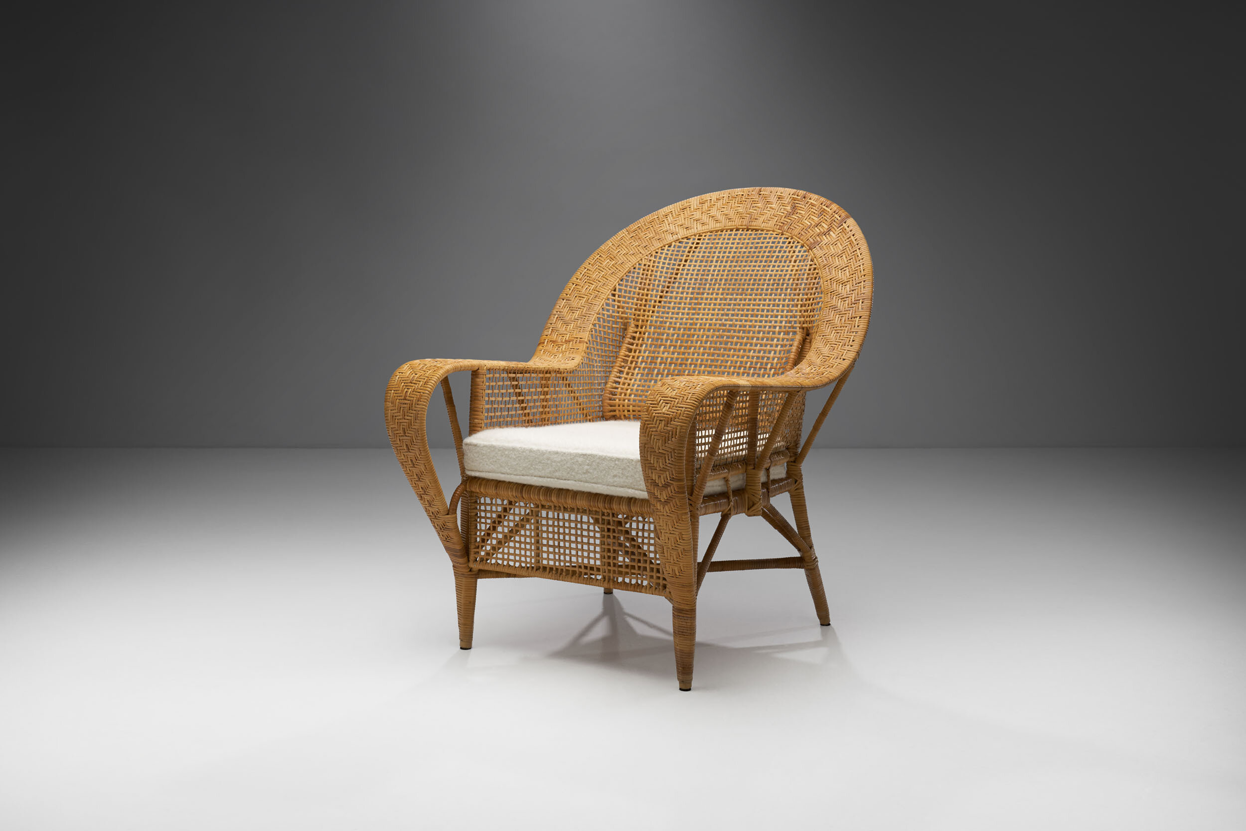 Kay Fisker “Canton” Rattan Lounge Chair for Robert Wengler, Denmark 1950s (sold)