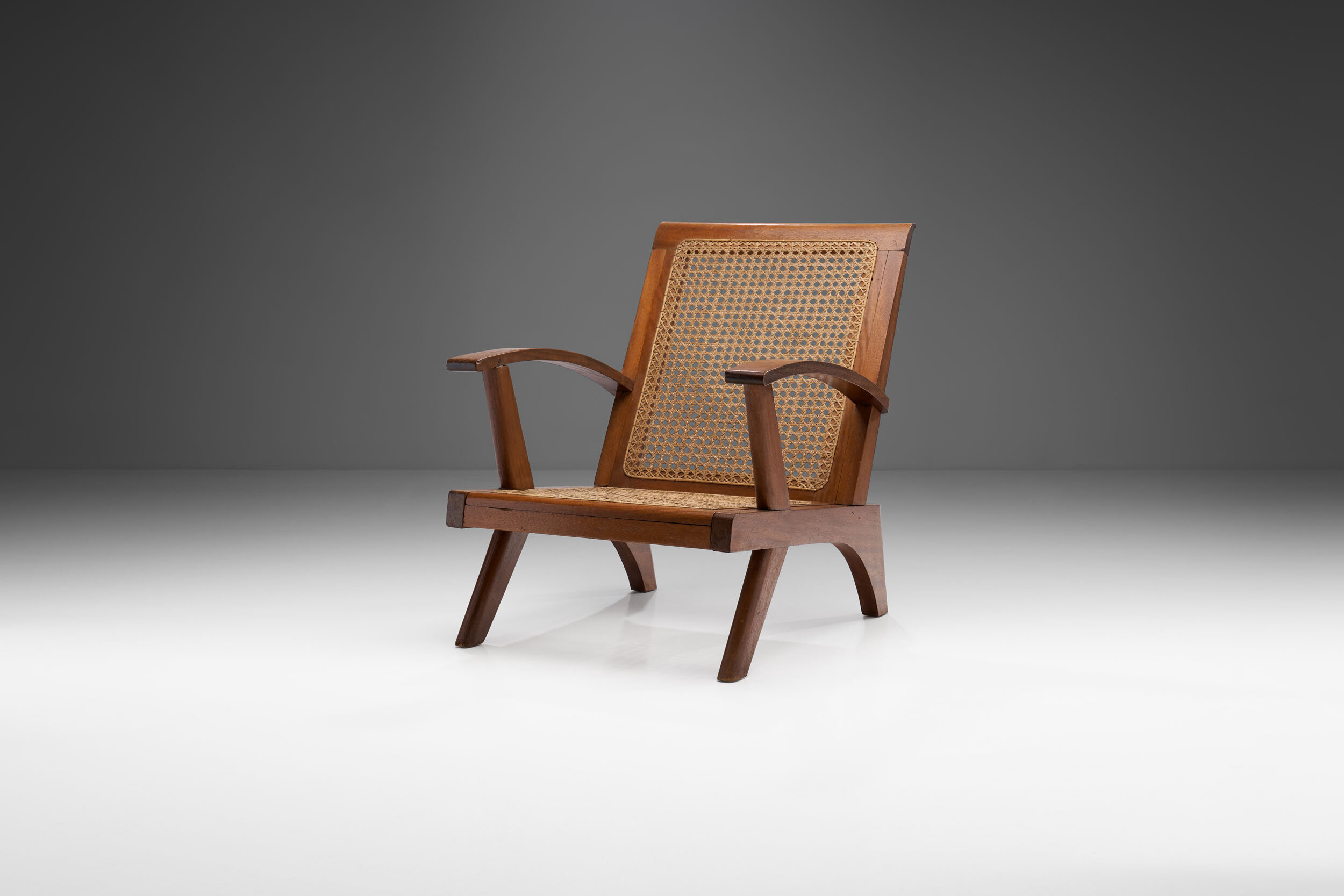 French Teak Armchair, France 1950s
