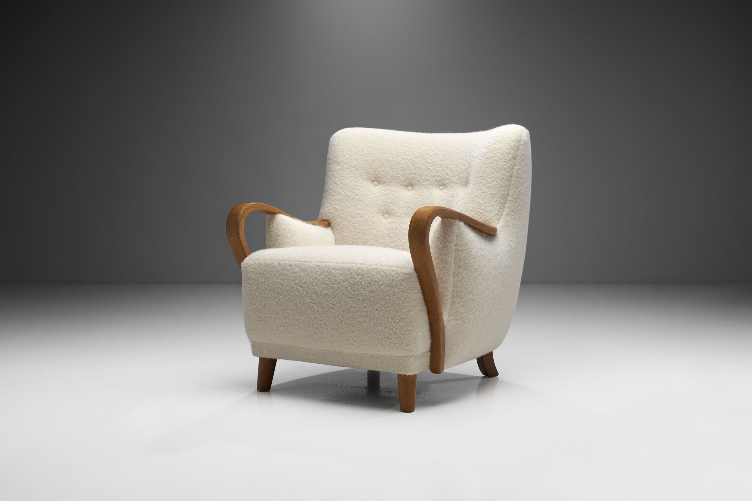 Oak Danish Cabinetmaker Easy Chair, Denmark ca 1950s (sold)