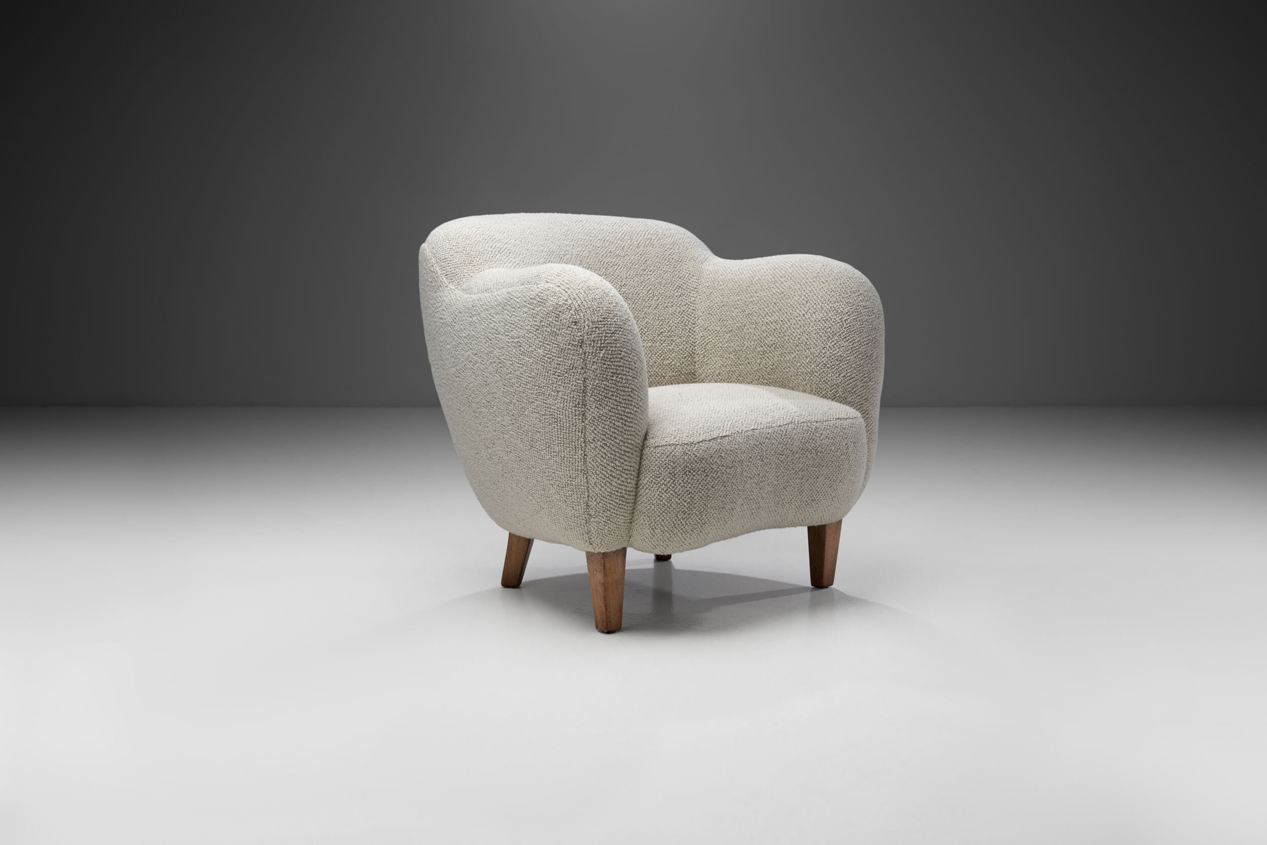Swedish Cabinetmaker Bouclé Armchair, Sweden ca 1950s (sold)