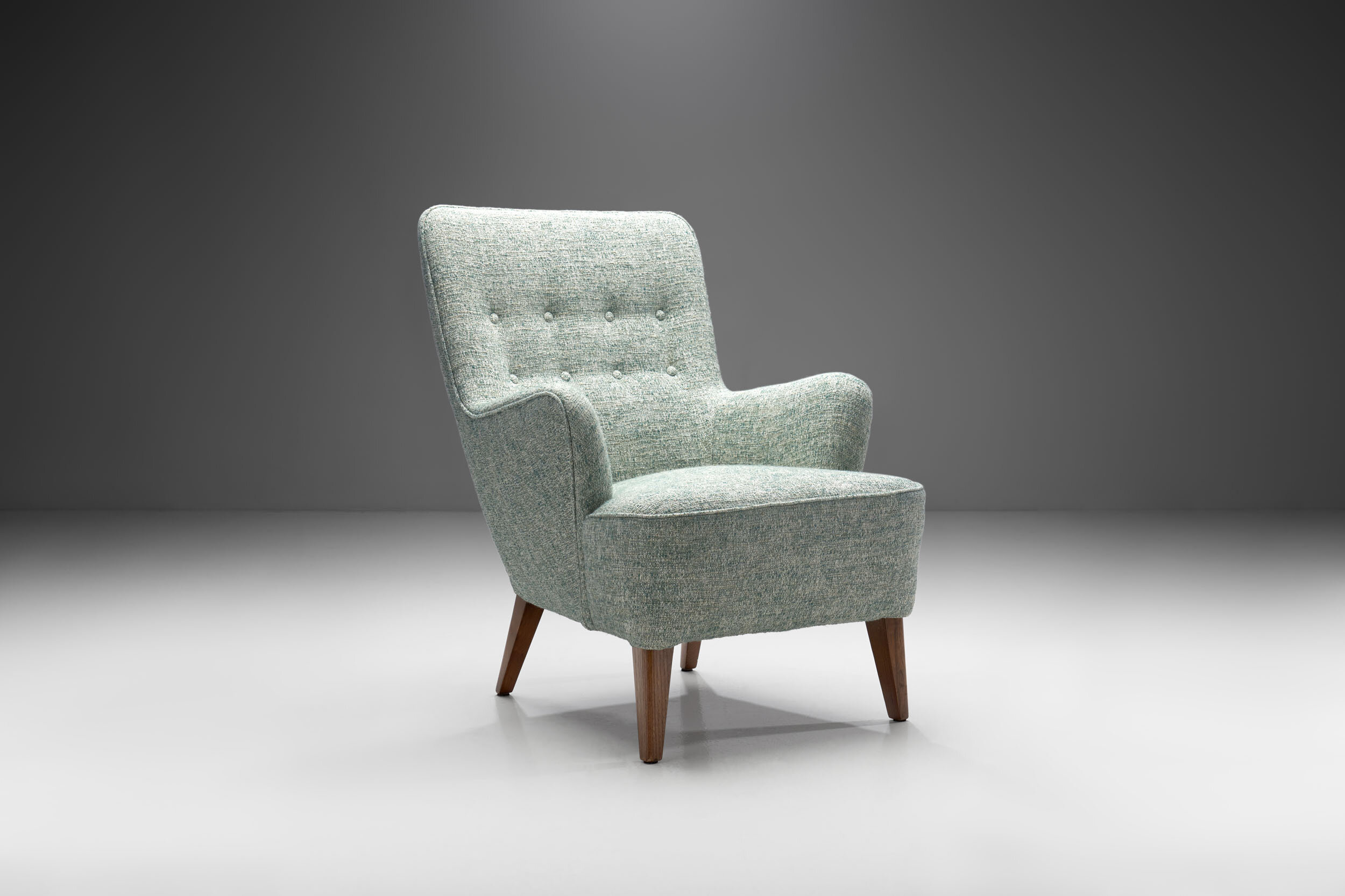 Ash Wood Danish Cabinetmaker Easy Chair, Denmark ca 1950s