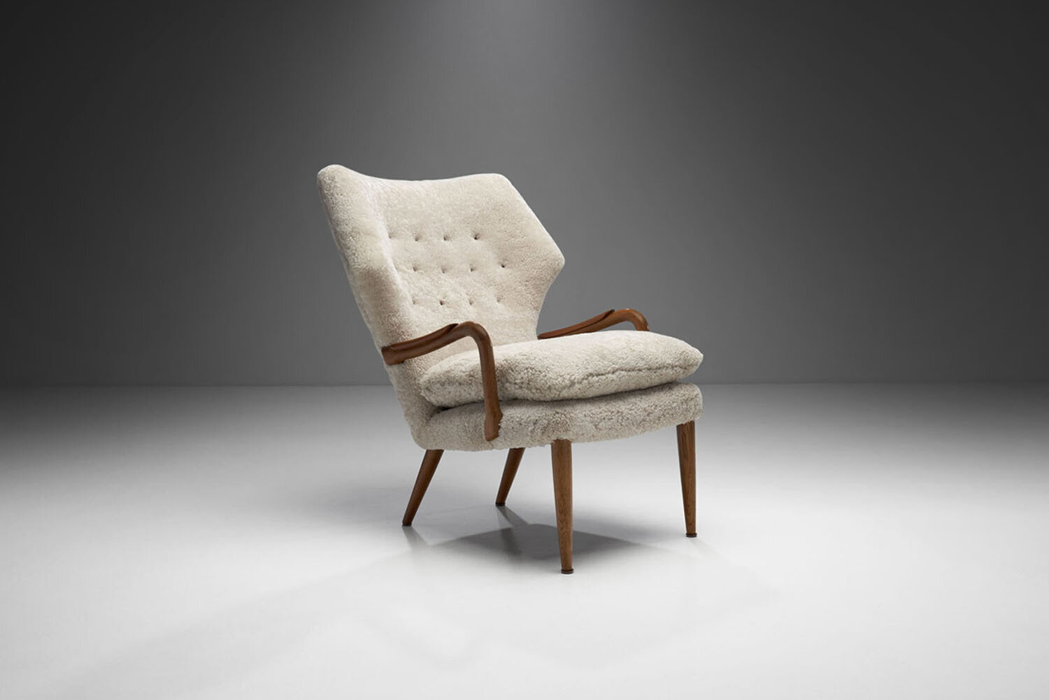 Danish Mid-Century Oak and Teak Easy Chair, Denmark 1950s (sold)
