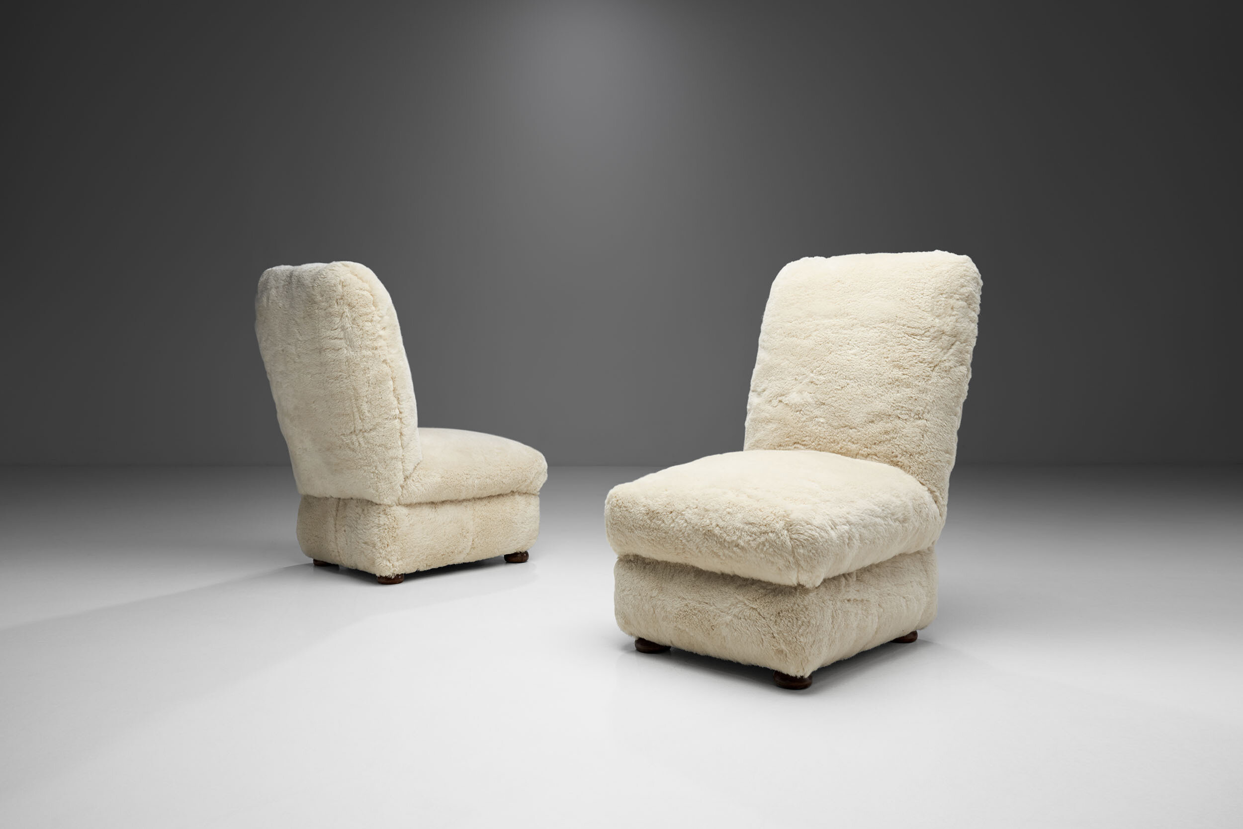 A Pair of Danish Slipper Chairs, Denmark 1930s (sold)