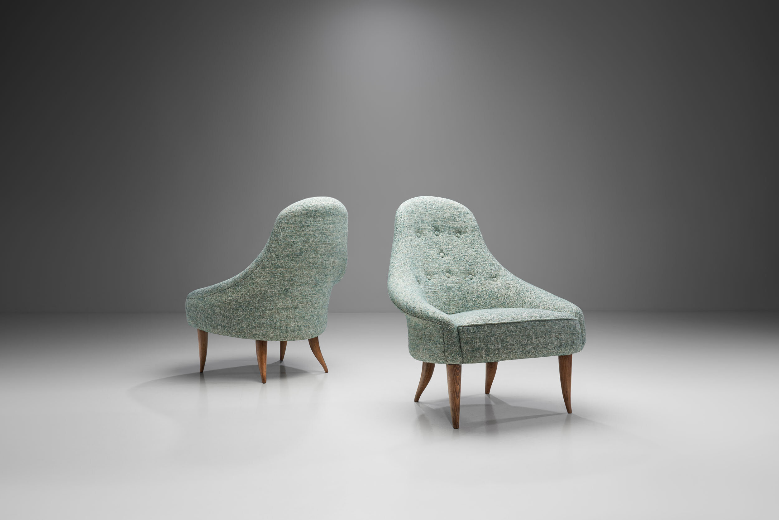 "Little Eva" Easy Chairs by Kerstin Hörlin-Holmquist for Nordiska Kompaniet, Sweden 1950s