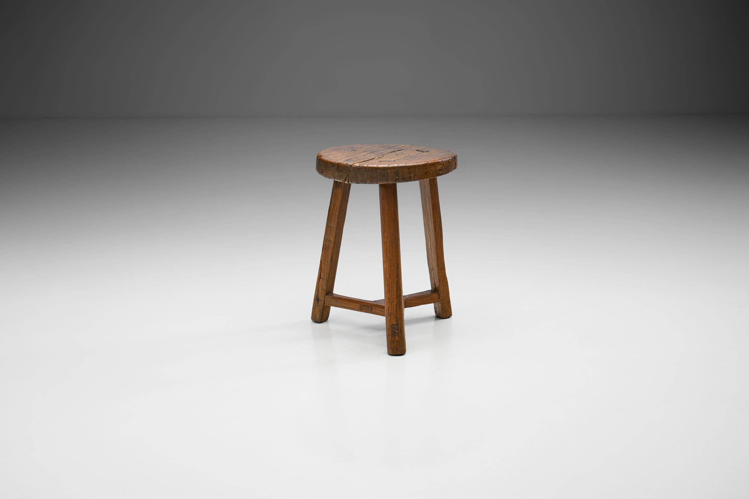 Modernist French Oak Stool, France 1920s (sold)