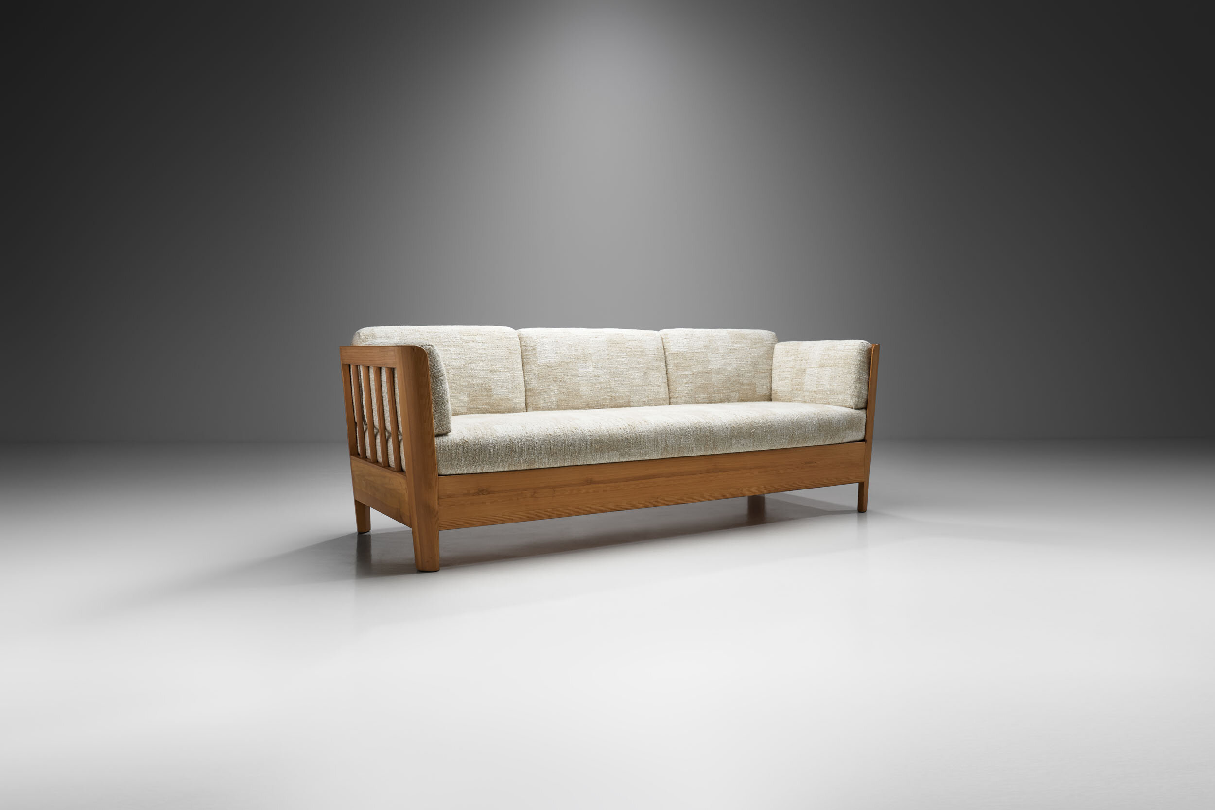 Carl Malmsten Early Pine Sofa Bed, Sweden 1940s (sold)