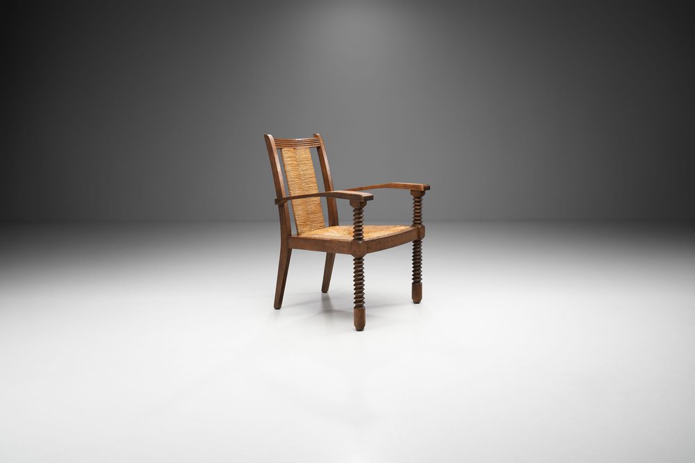 Set de 3 anciens tabourets hauts en pin design brutaliste années 1950