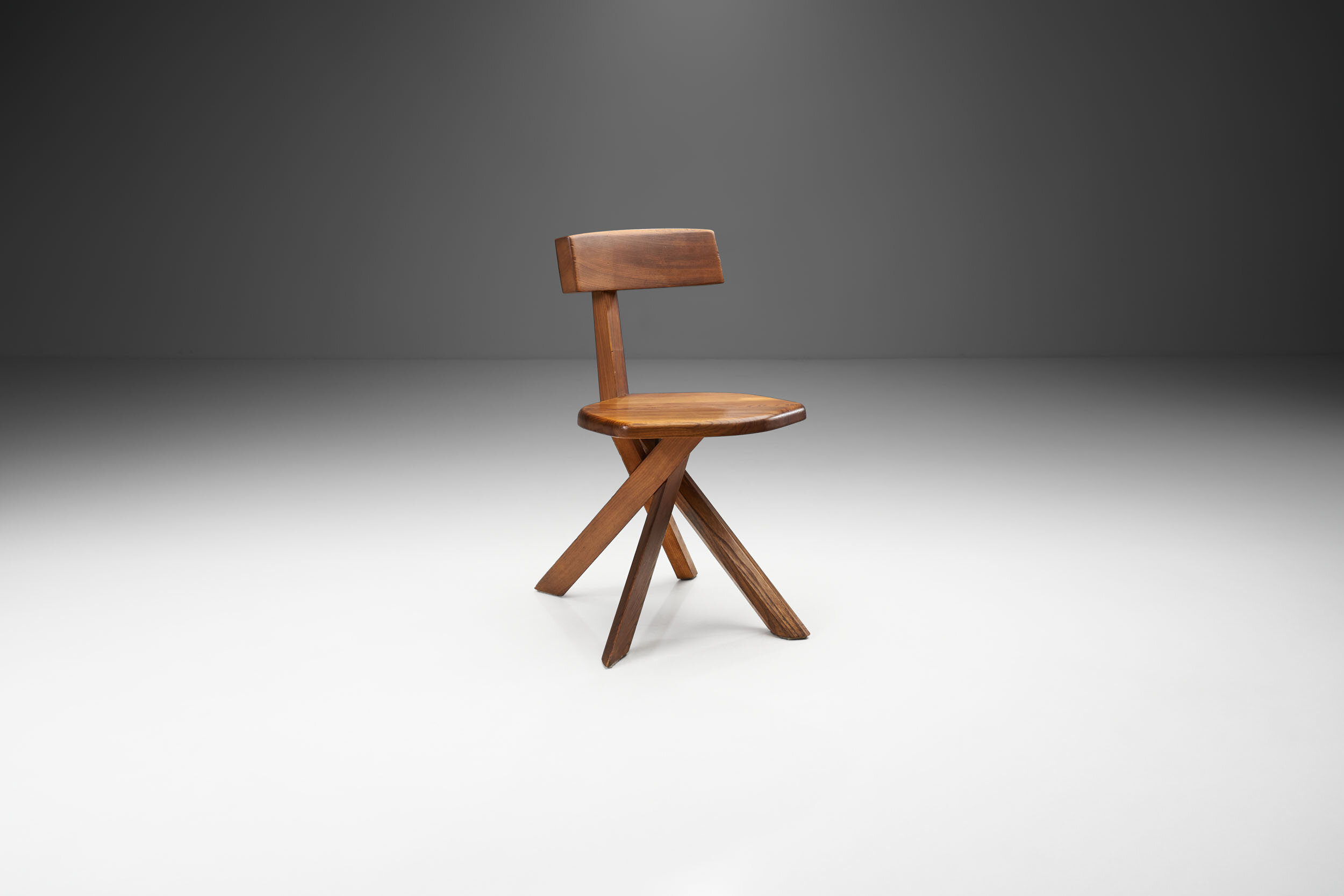 Pierre Chapo “S34” Solid Elm Chair, France 1960s (sold)