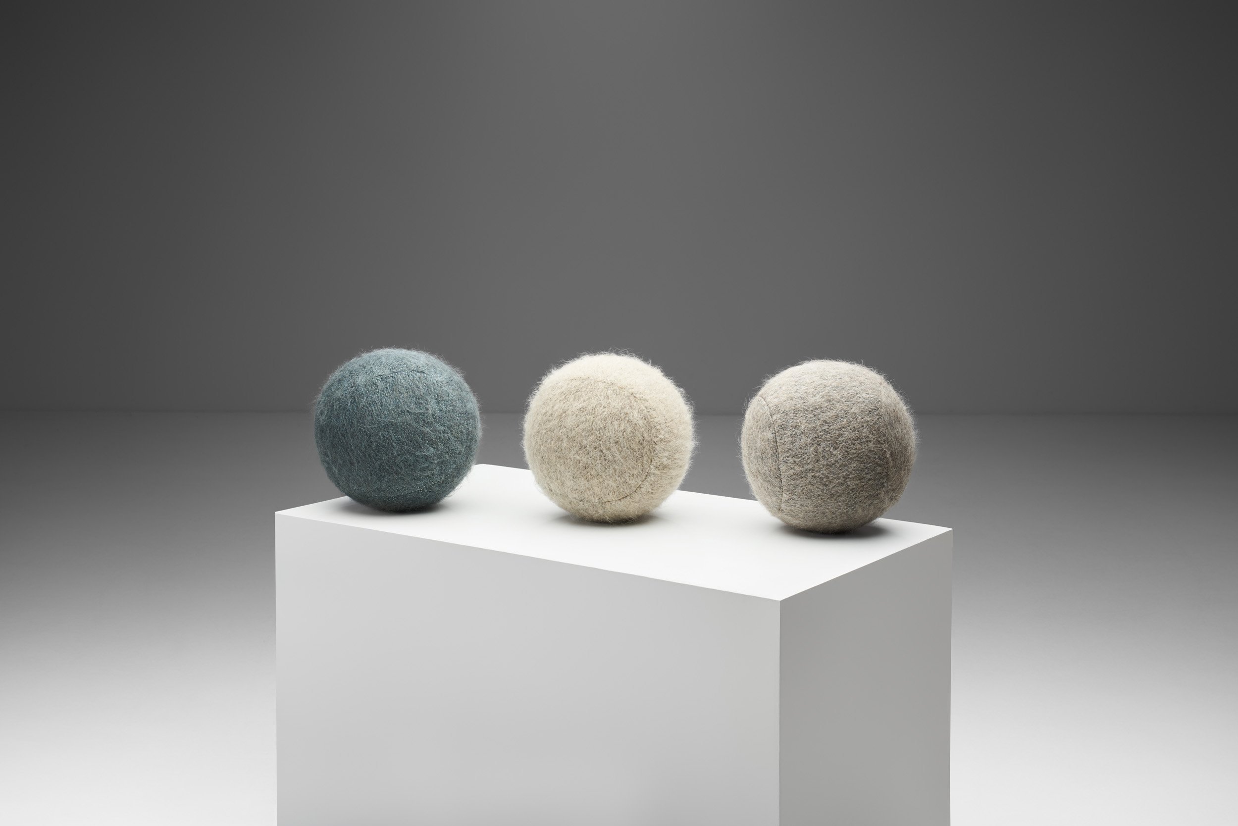 Set of Three Firm Ball-Shaped Accent Pillows