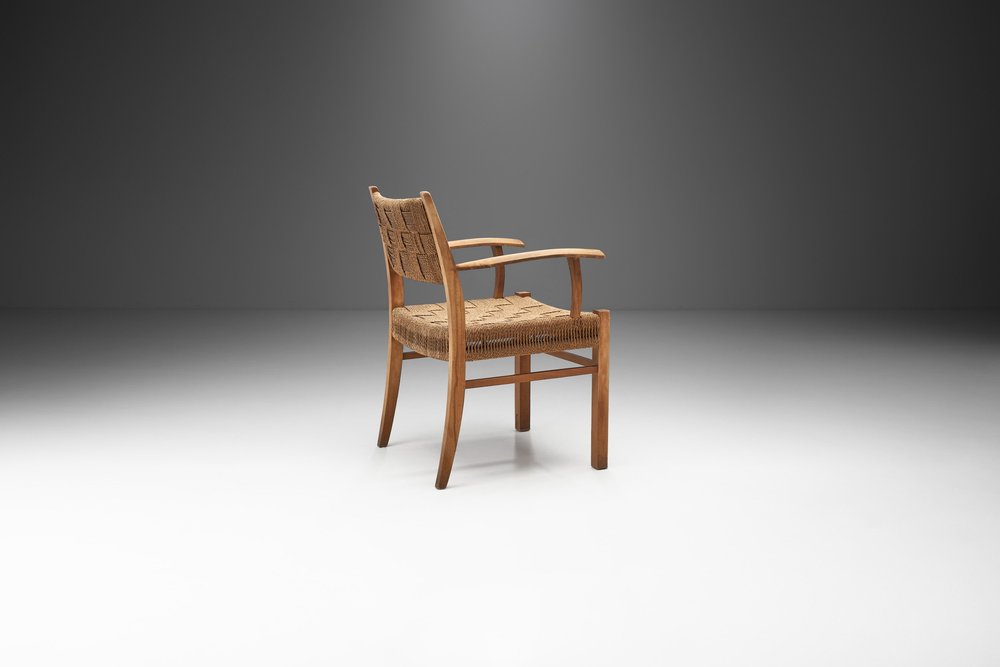 Frits Schlegel Beech Armchair for Fritz Hansen, Denmark 1940s 
