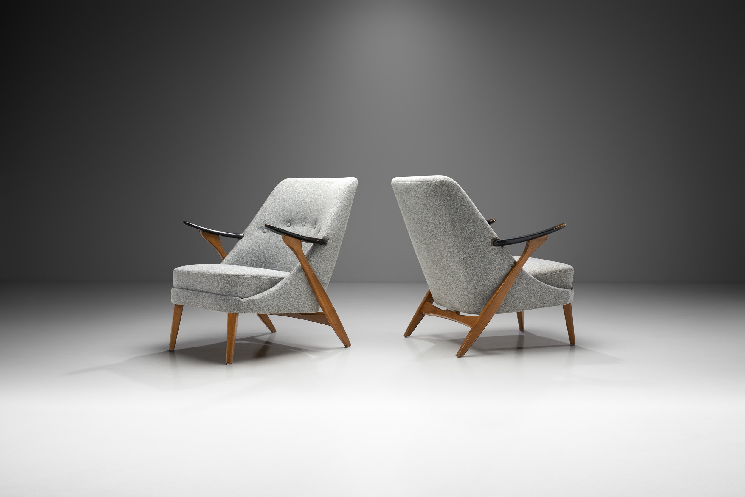 Svante Skogh Armchairs for Seffle Möbelfabrik AB, Sweden 1950s